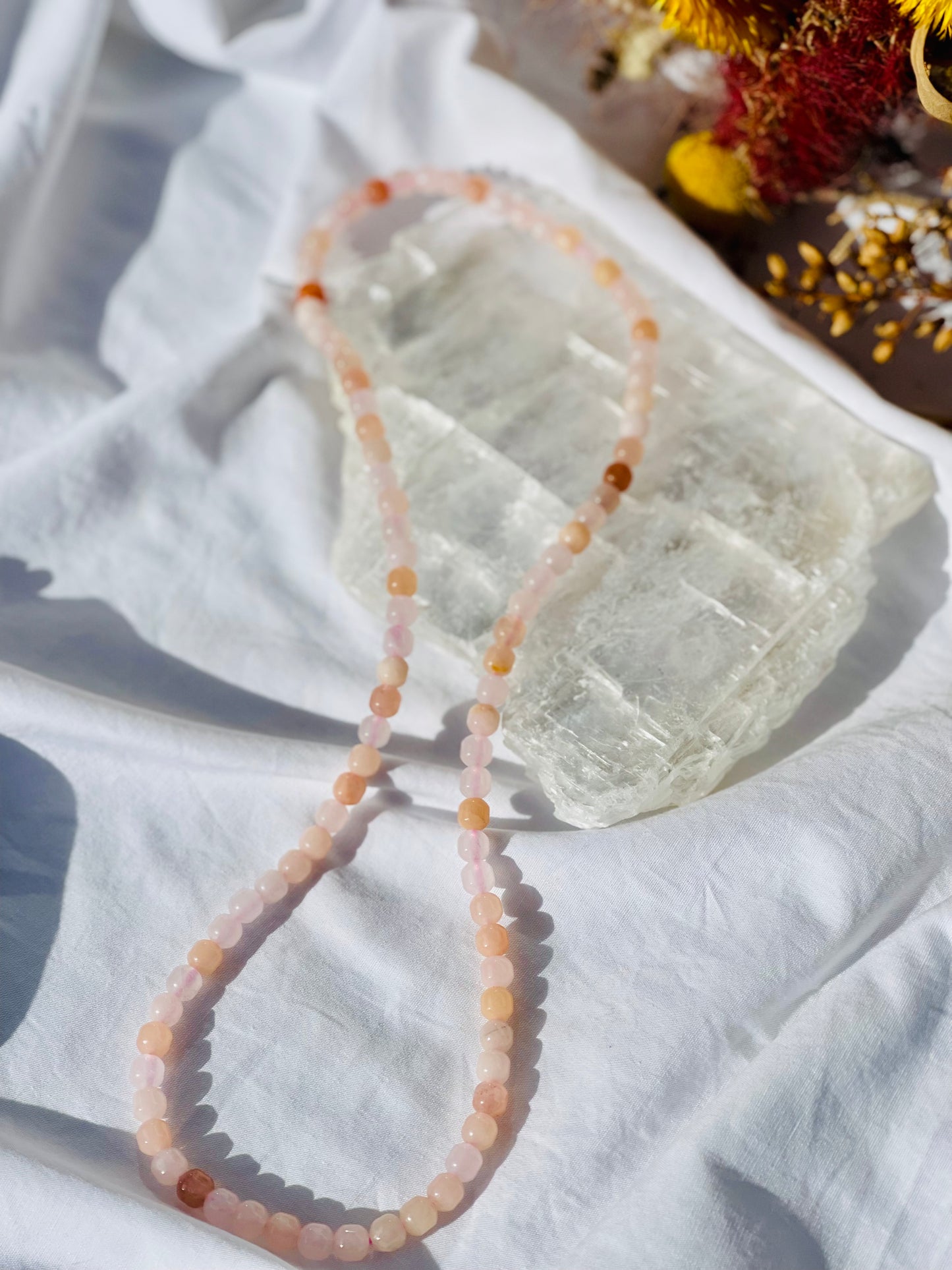 Pink Jade Wrap Bracelet