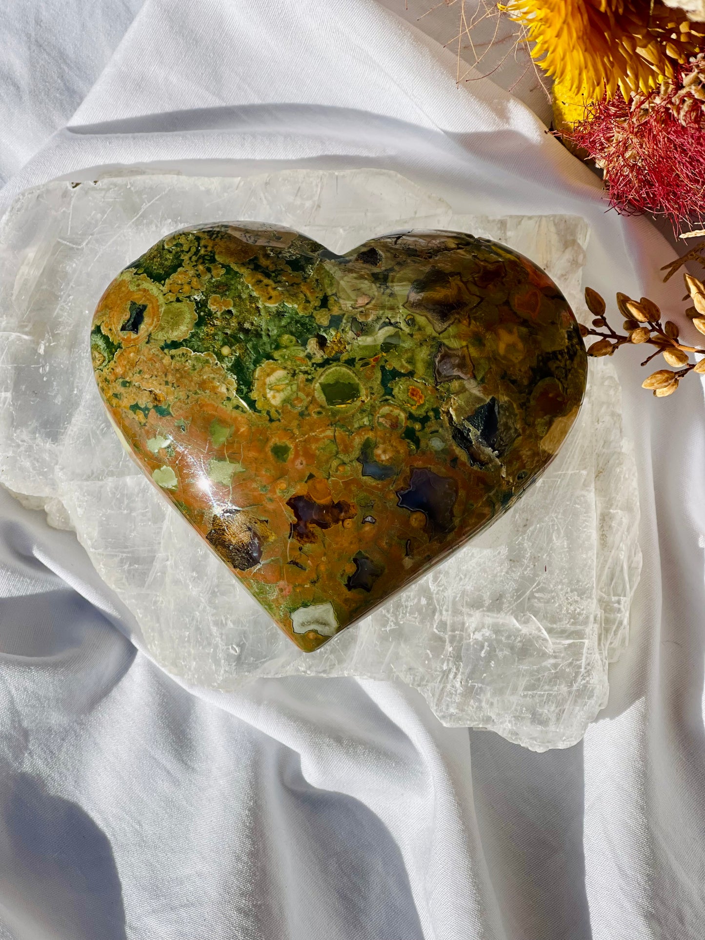 Rainforest Jasper Heart