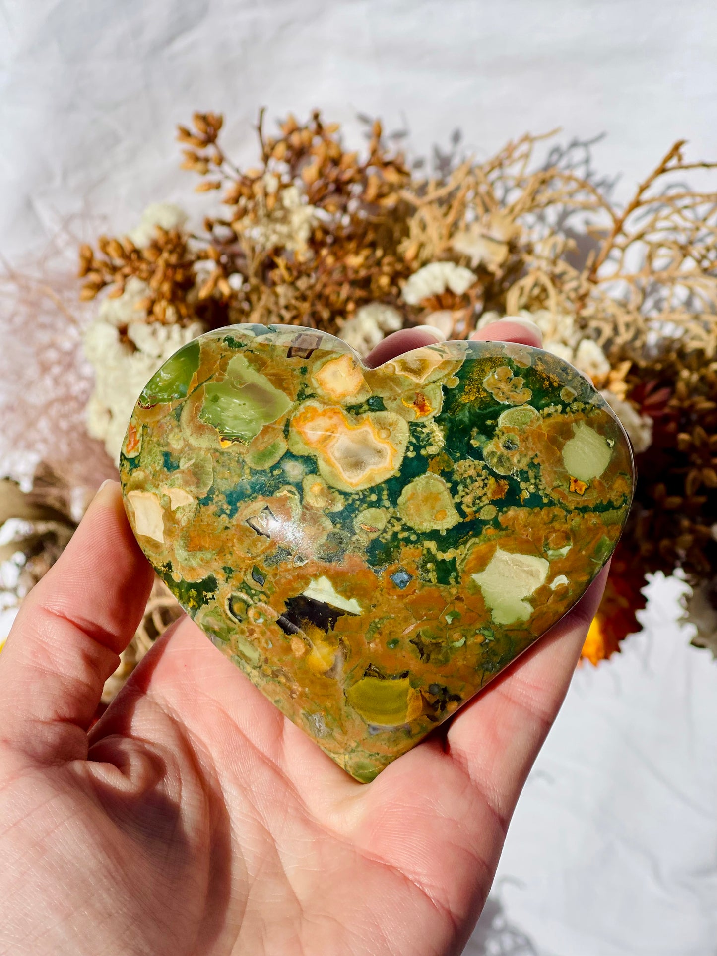 Rainforest Jasper Heart
