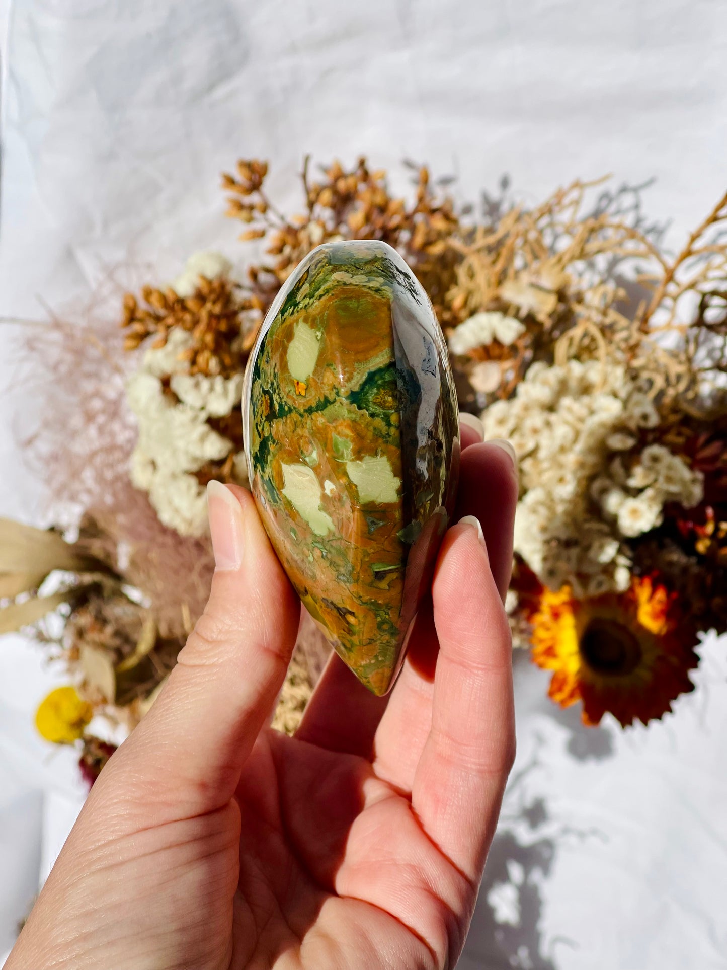 Rainforest Jasper Heart