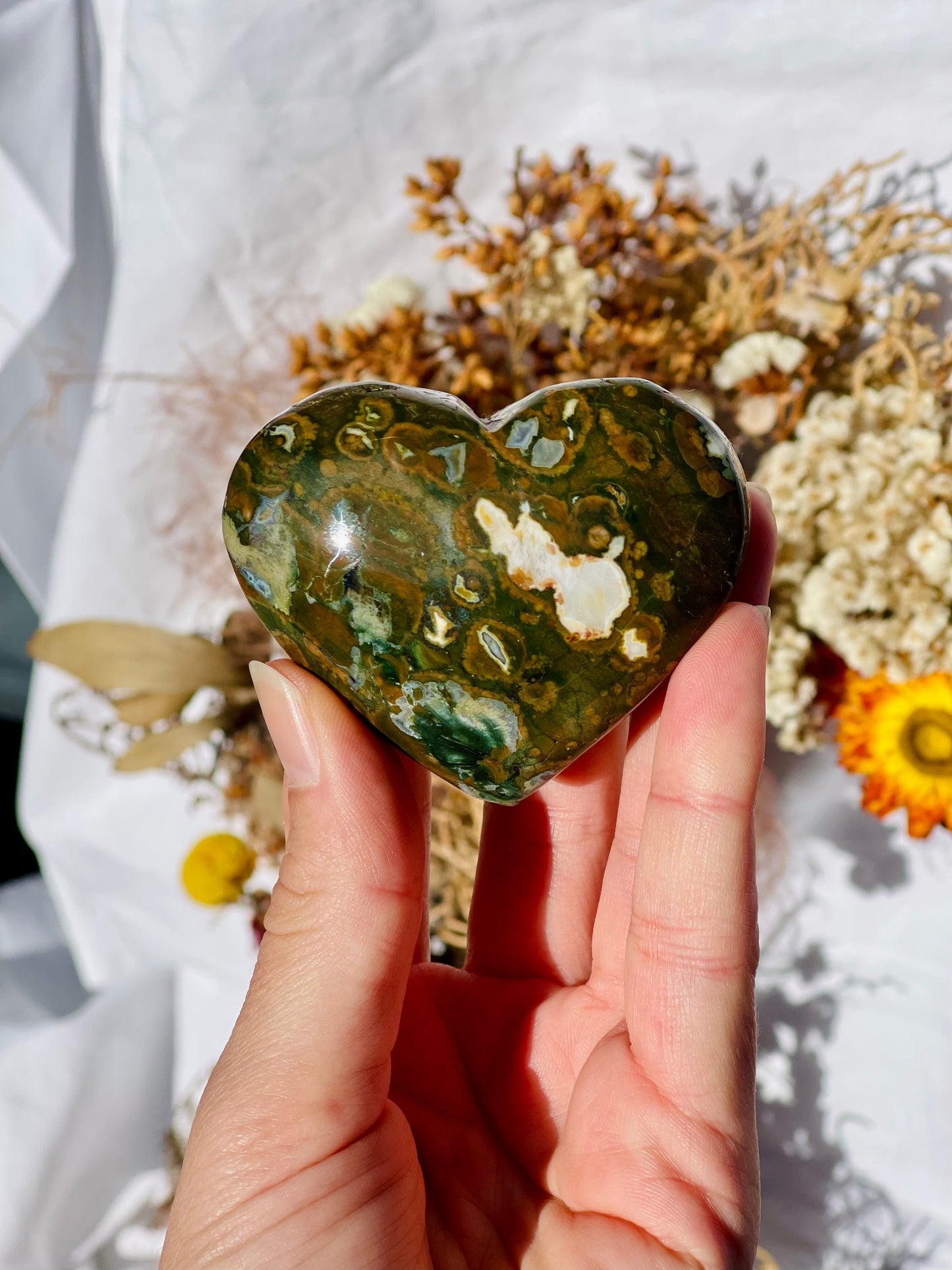 Rainforest Jasper Heart #1