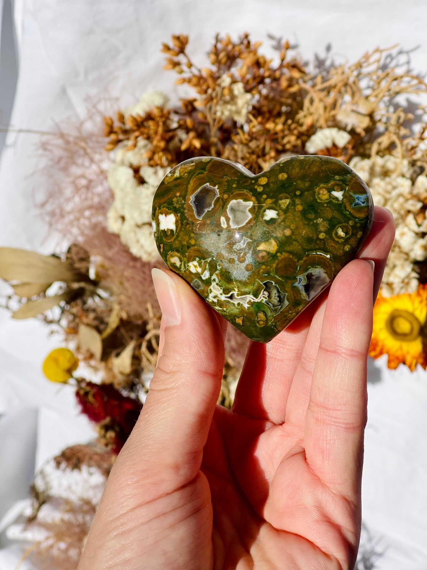 Rainforest Jasper Heart #2