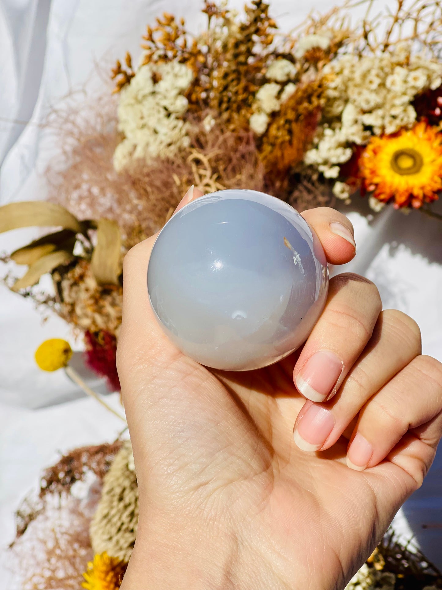 Blue Chalcedony Sphere A