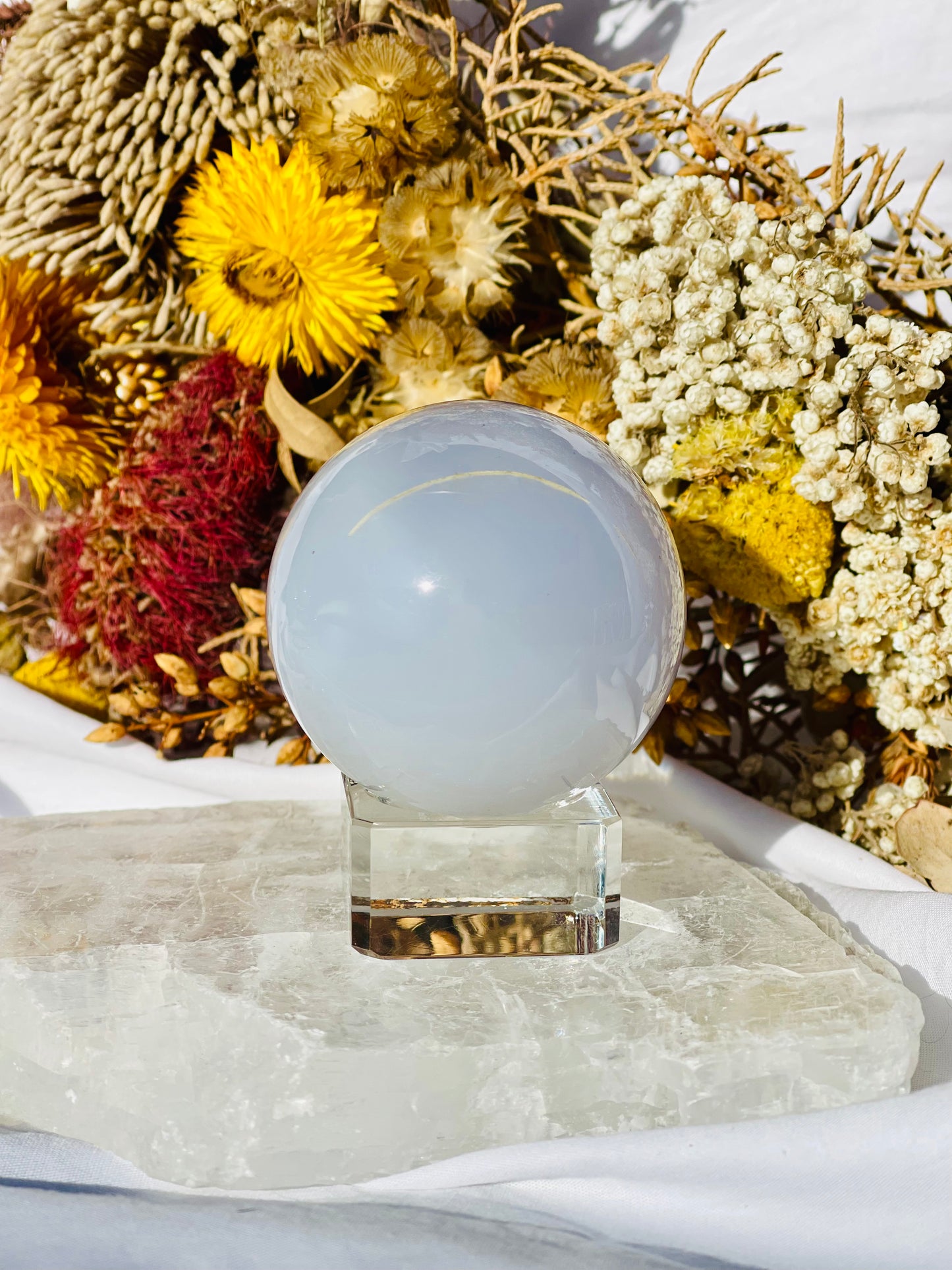 Blue Chalcedony Sphere
