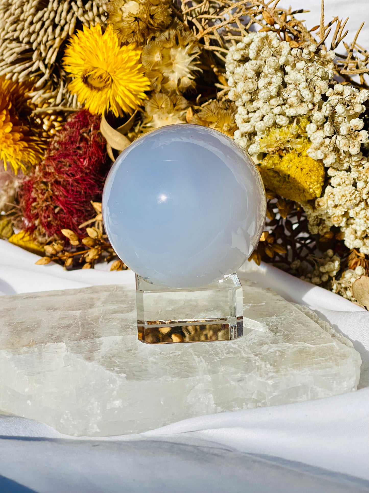 Blue Chalcedony Sphere