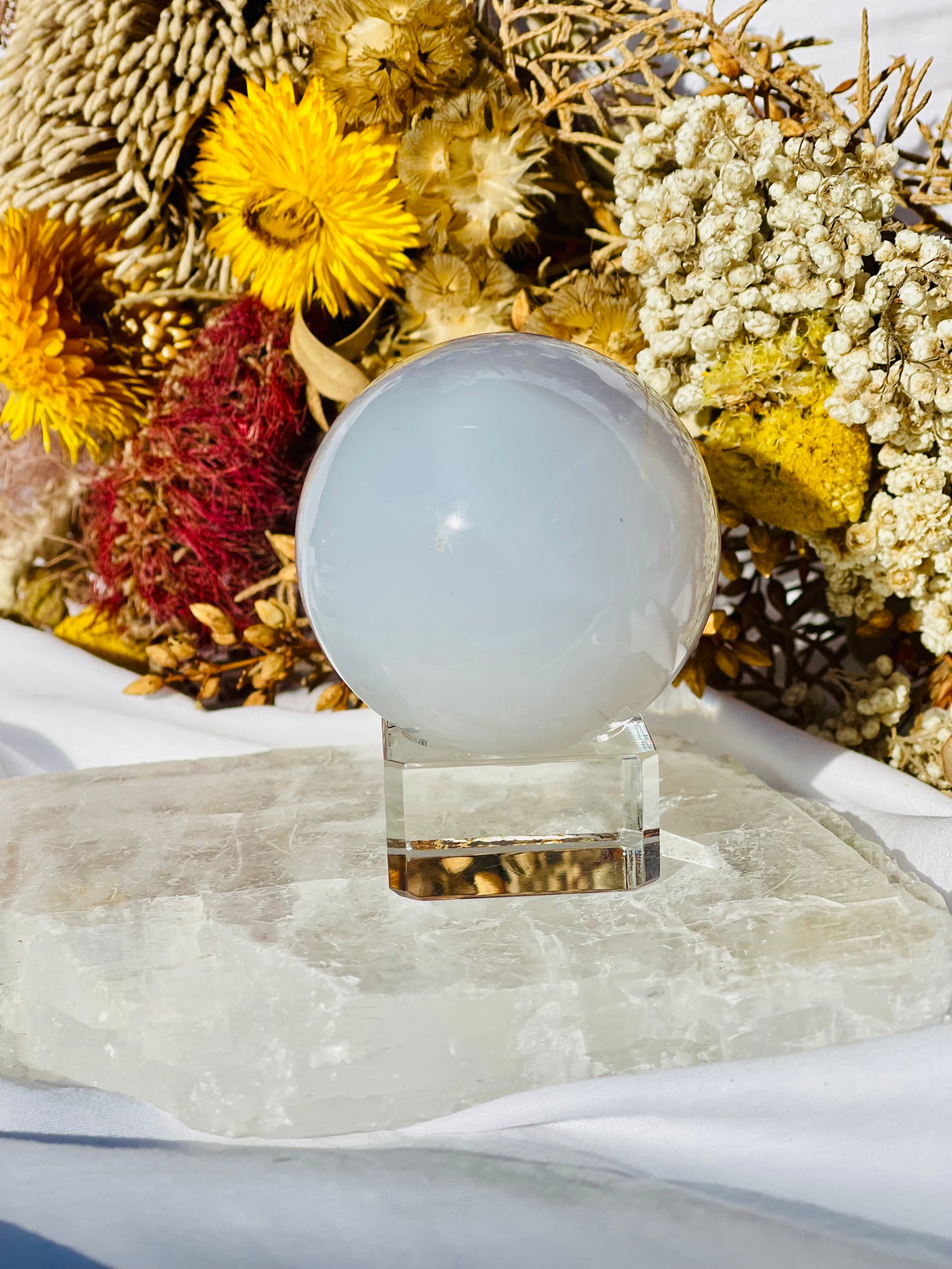 Blue Chalcedony Sphere