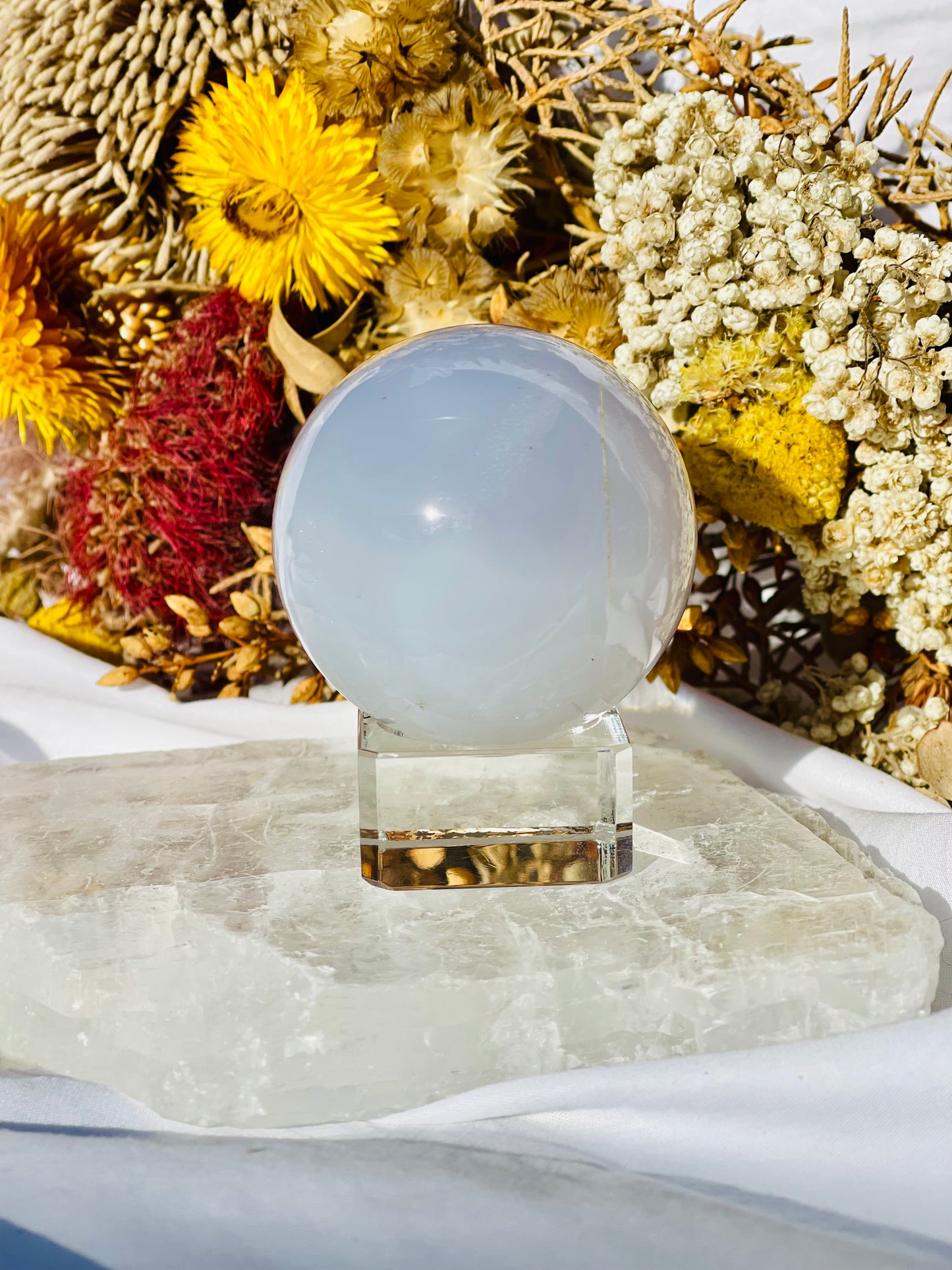 Blue Chalcedony Sphere