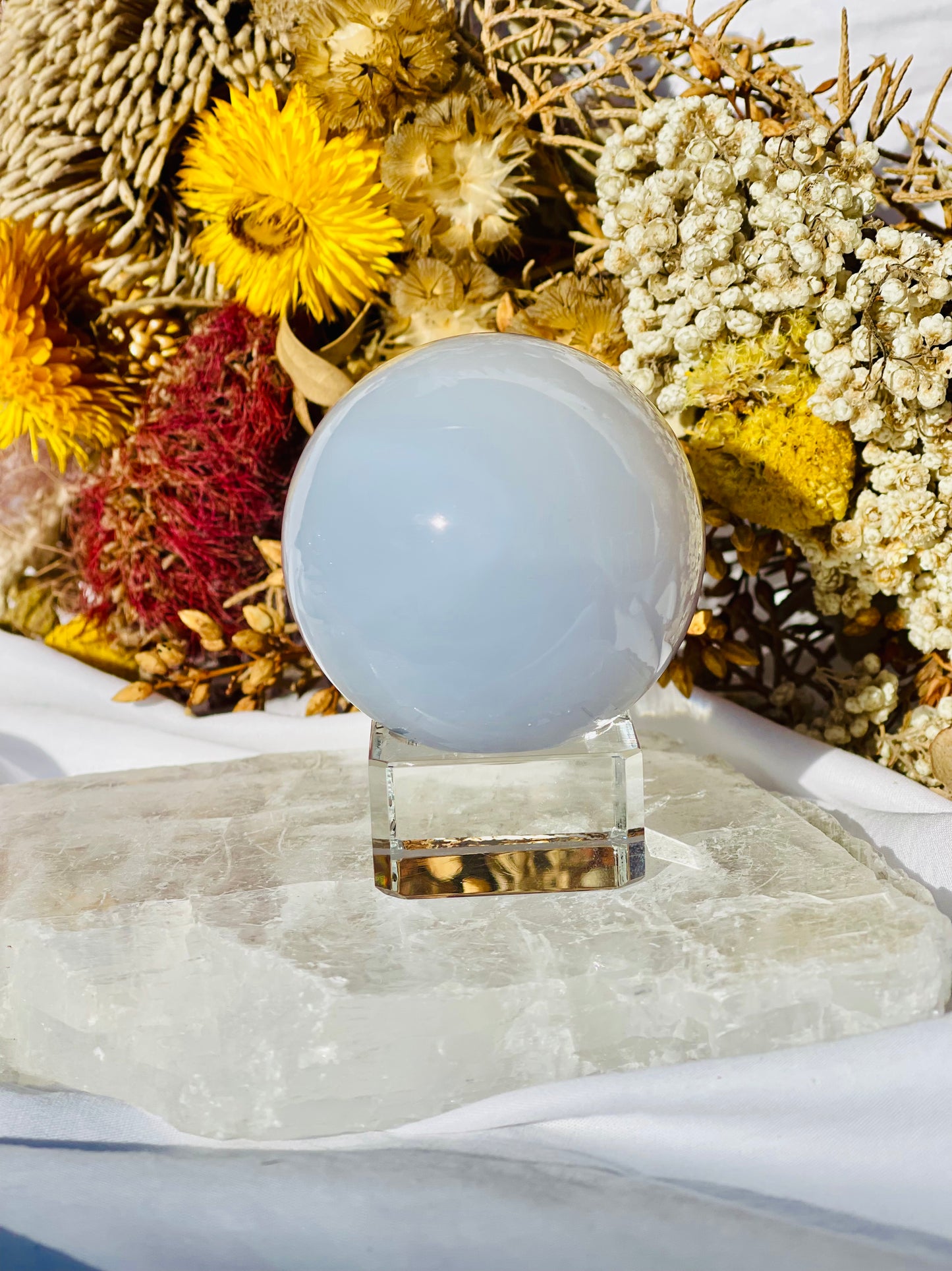 Blue Chalcedony Sphere