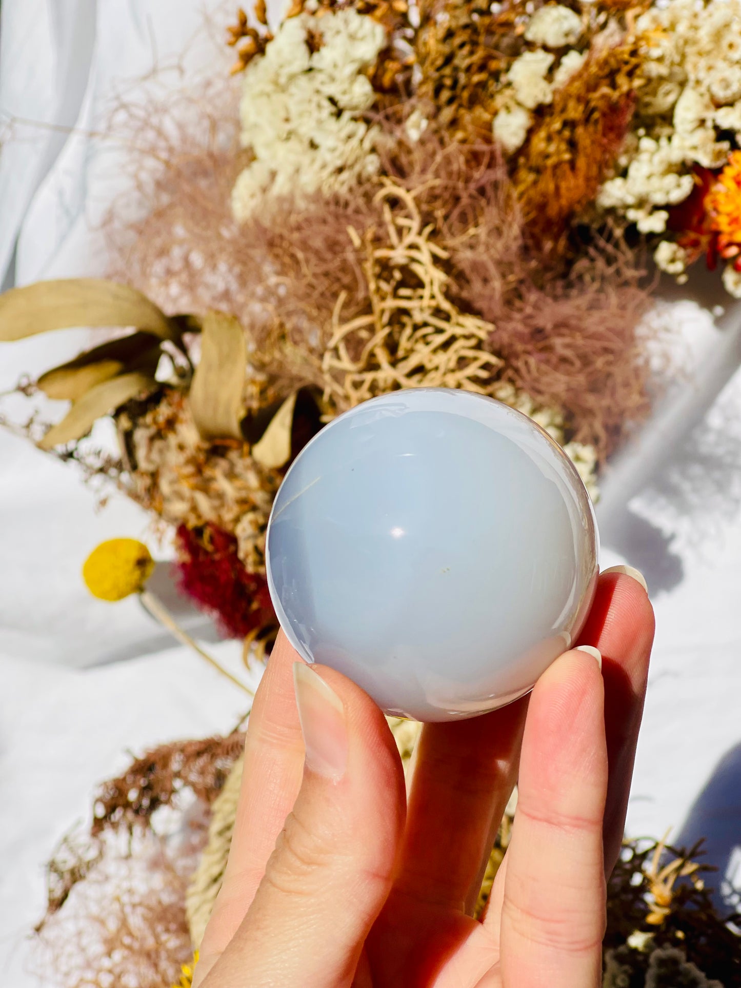 Blue Chalcedony Sphere