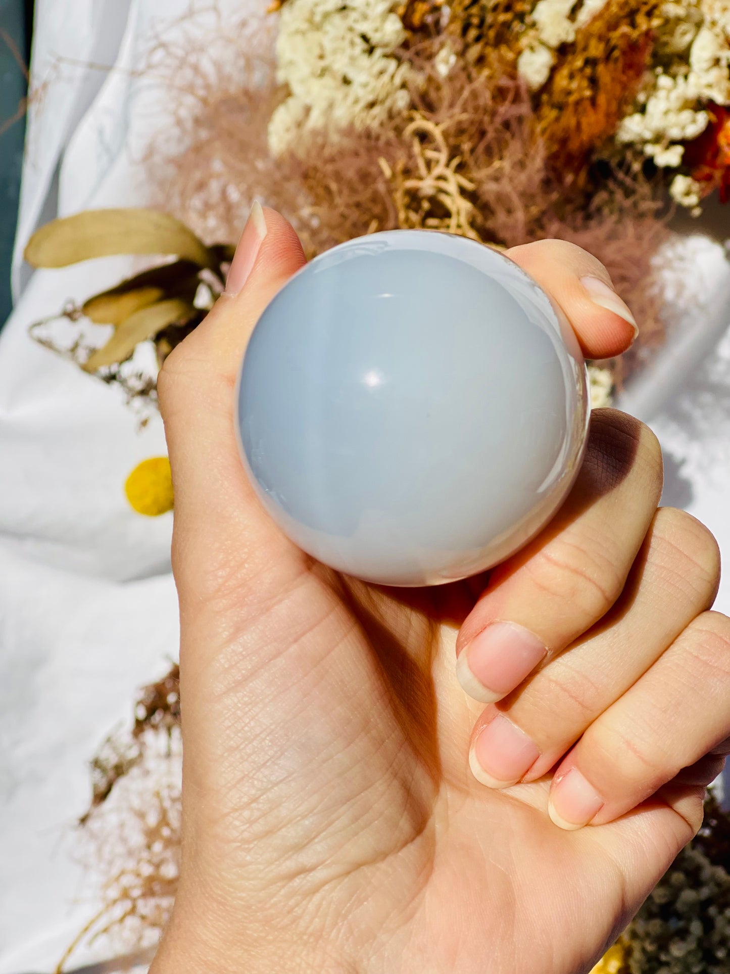 Blue Chalcedony Sphere