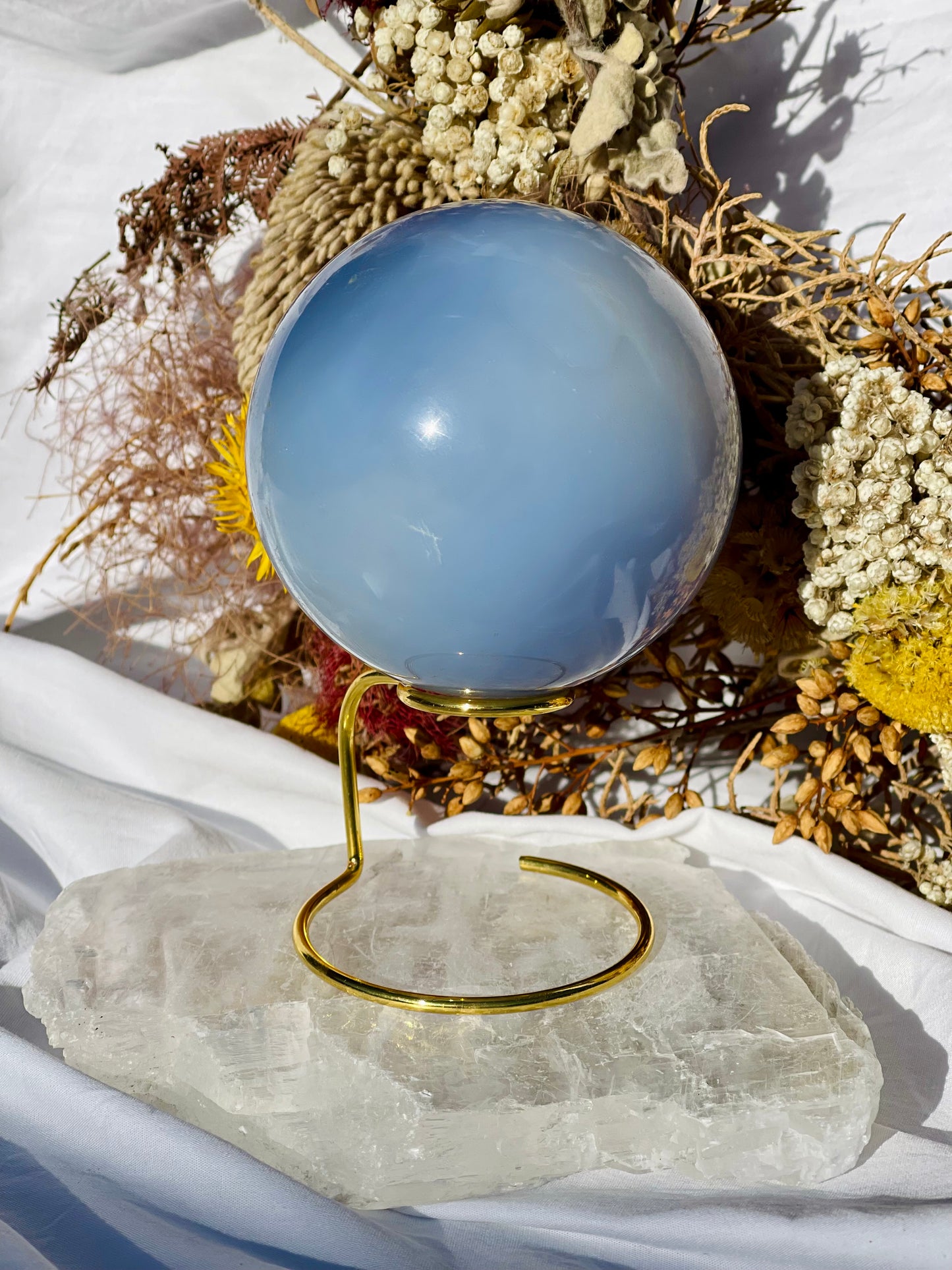 Blue Chalcedony Sphere
