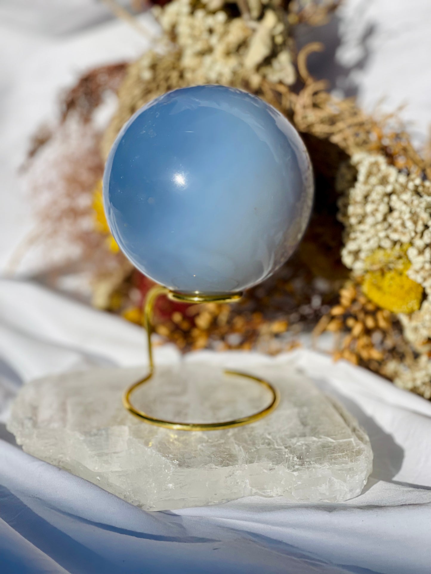 Blue Chalcedony Sphere