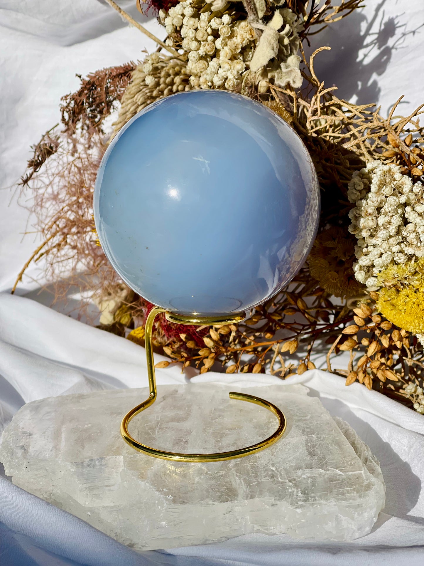 Blue Chalcedony Sphere