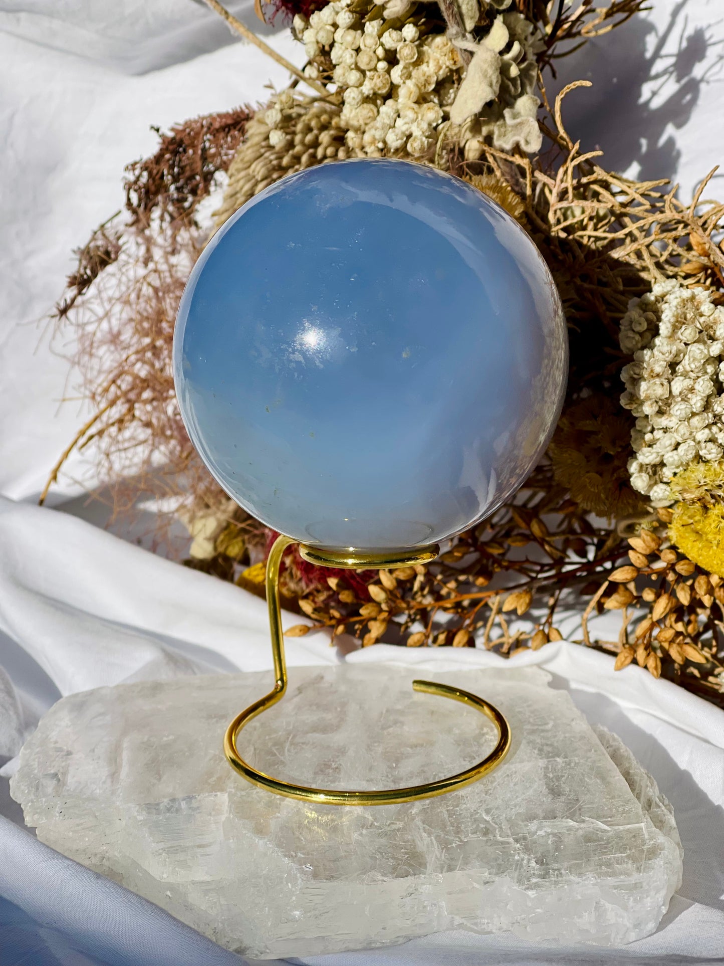 Blue Chalcedony Sphere