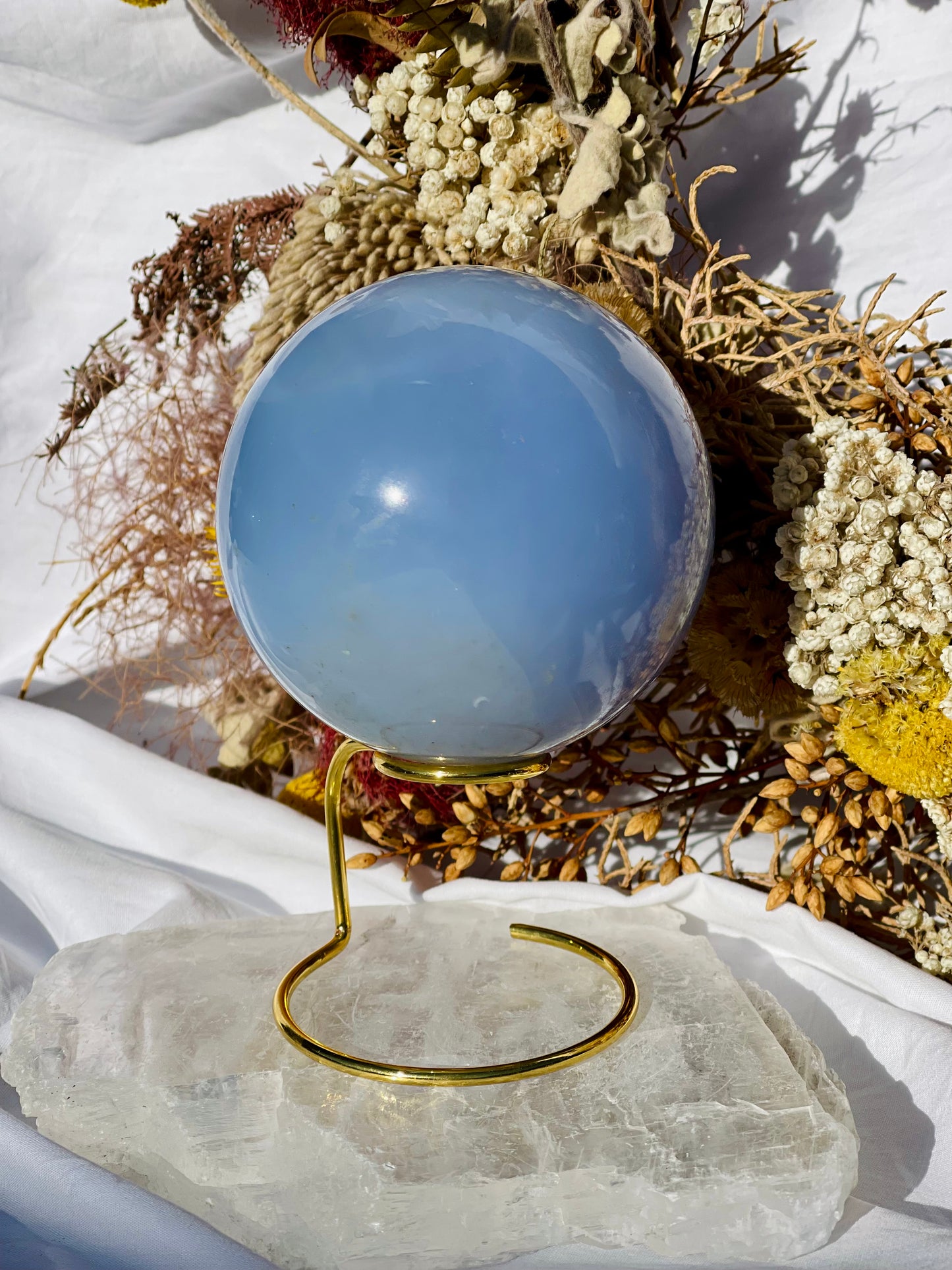 Blue Chalcedony Sphere
