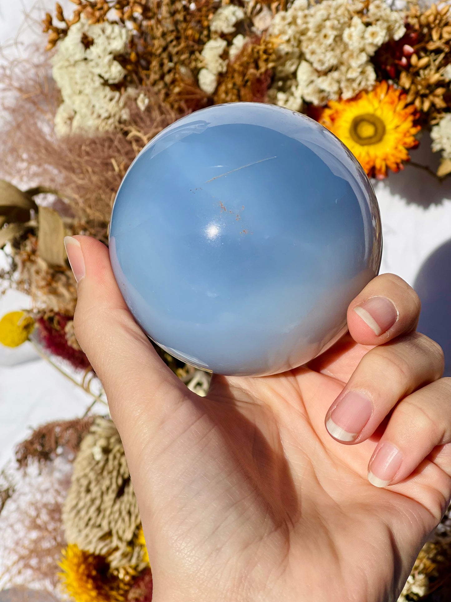 Blue Chalcedony Sphere