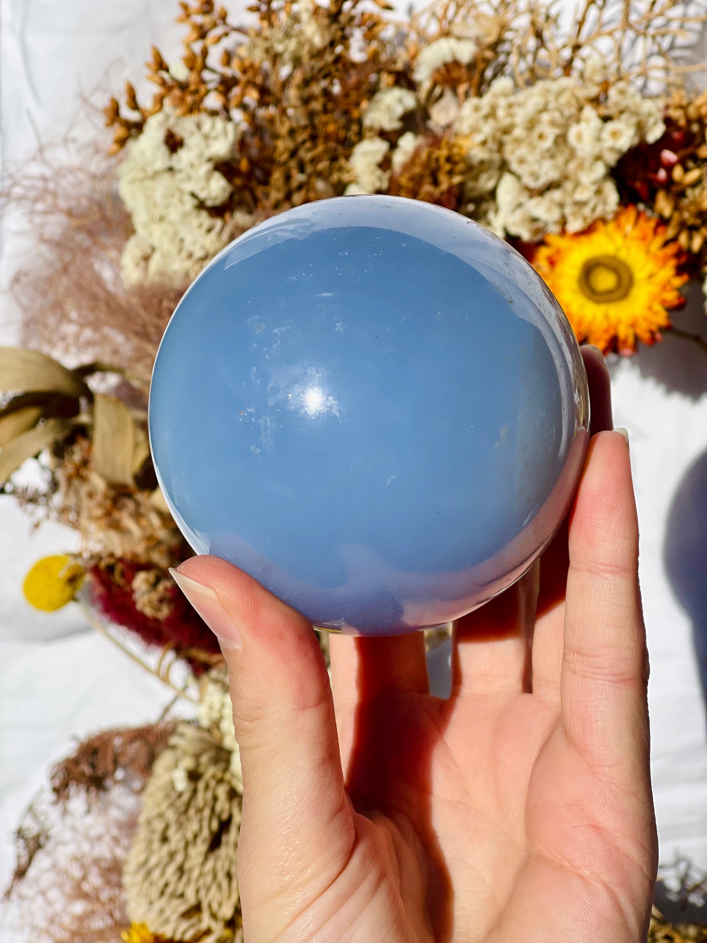 Blue Chalcedony Sphere