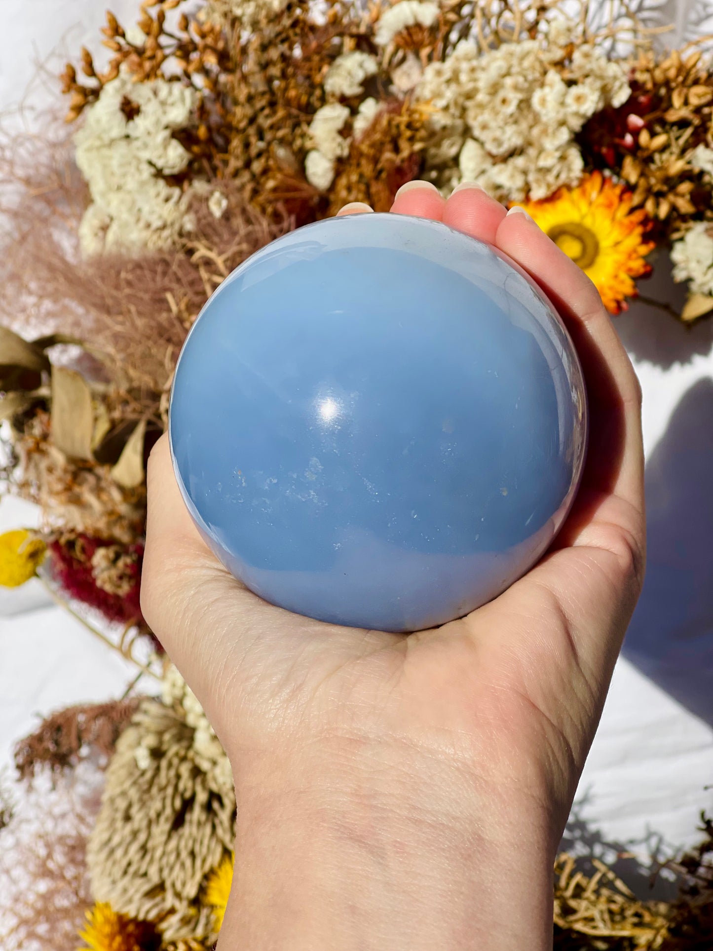 Blue Chalcedony Sphere