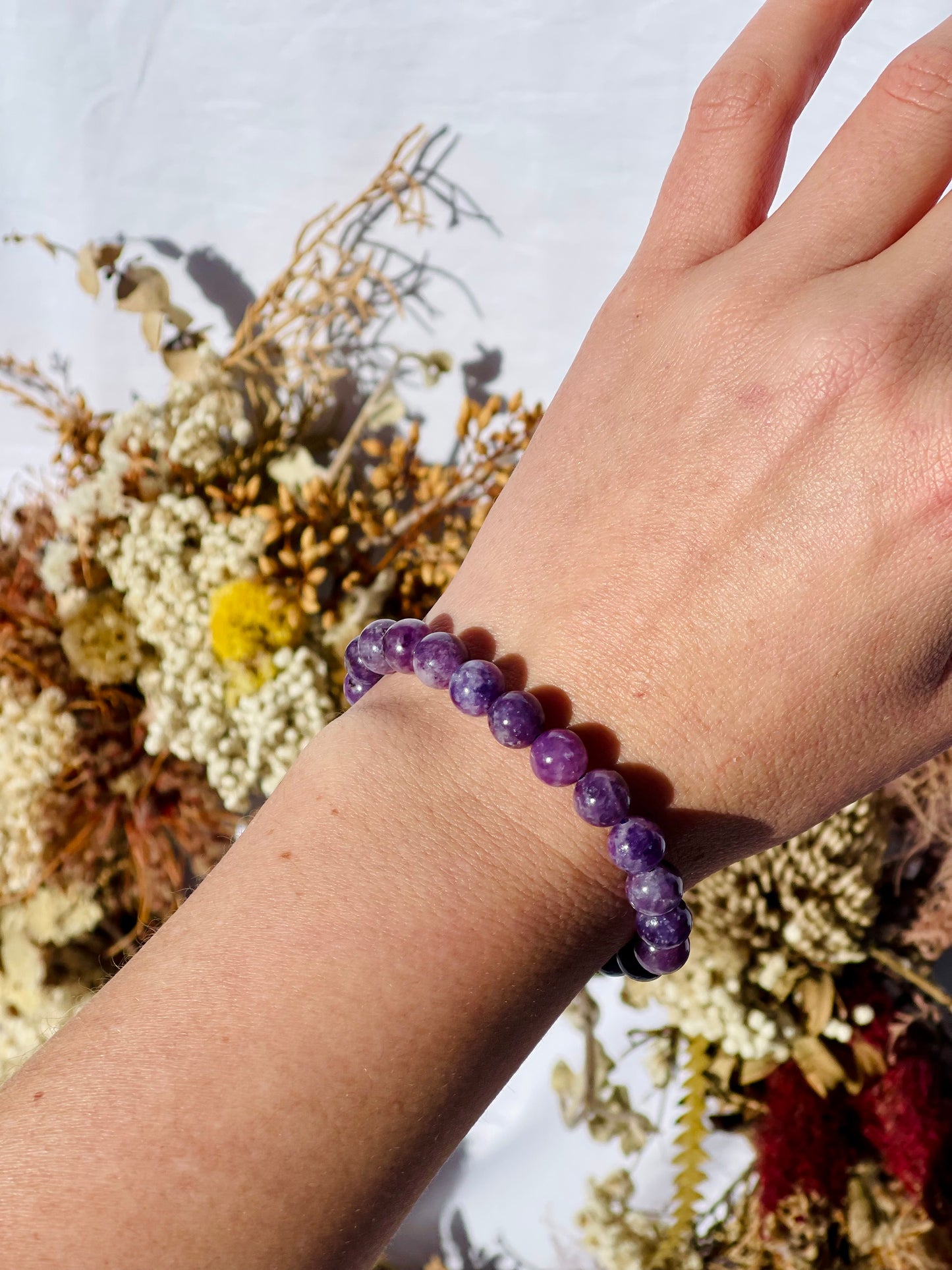 Lepidolite Bracelet | Medium Bead