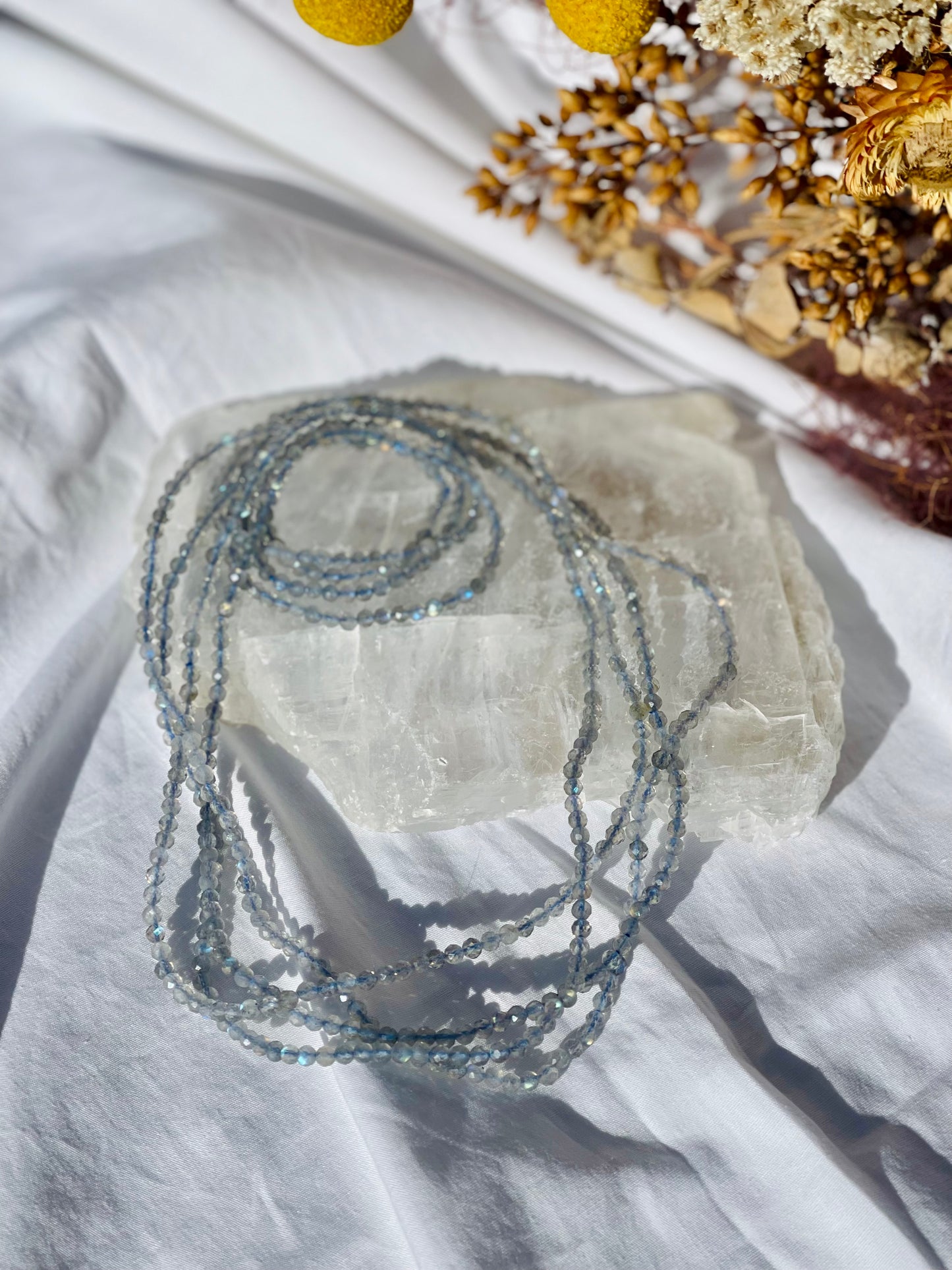 Labradorite Faceted Wrap Bracelet