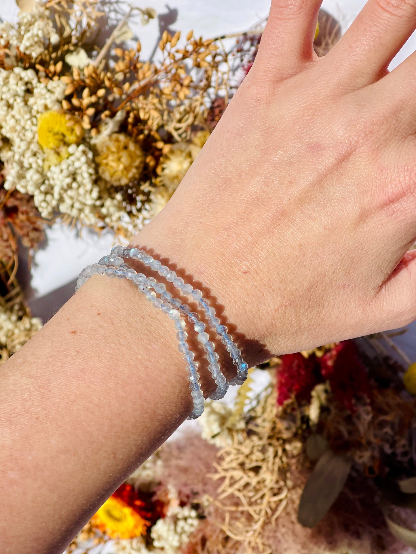 Labradorite Faceted Wrap Bracelet