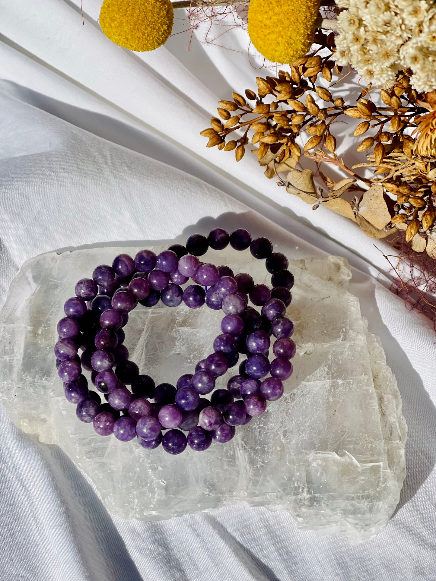 Lepidolite Bracelet | Small Bead