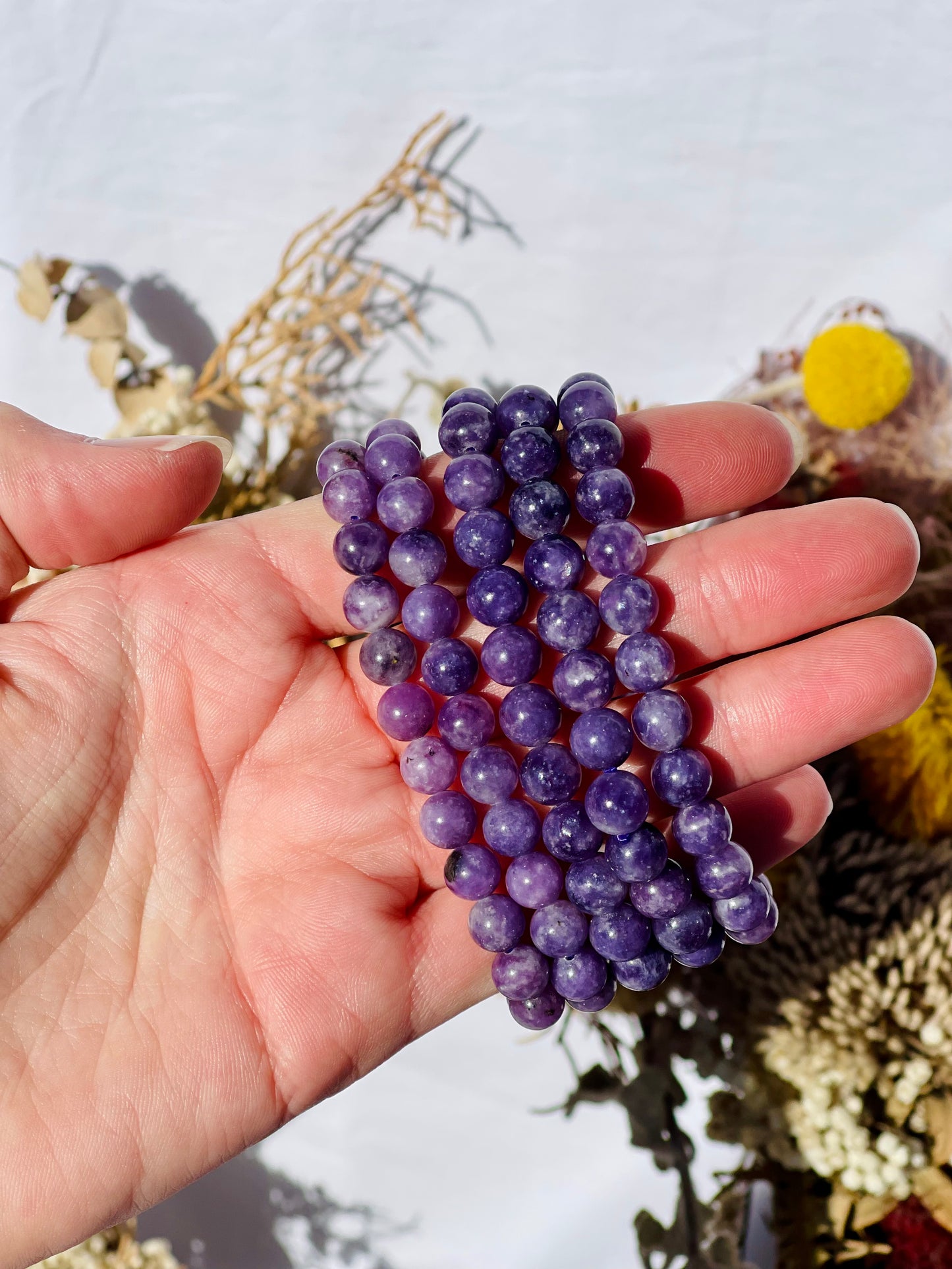 Lepidolite Bracelet | Small Bead