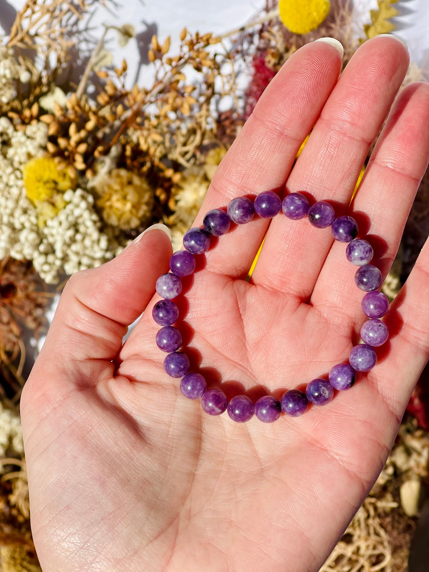Lepidolite Bracelet | Small Bead