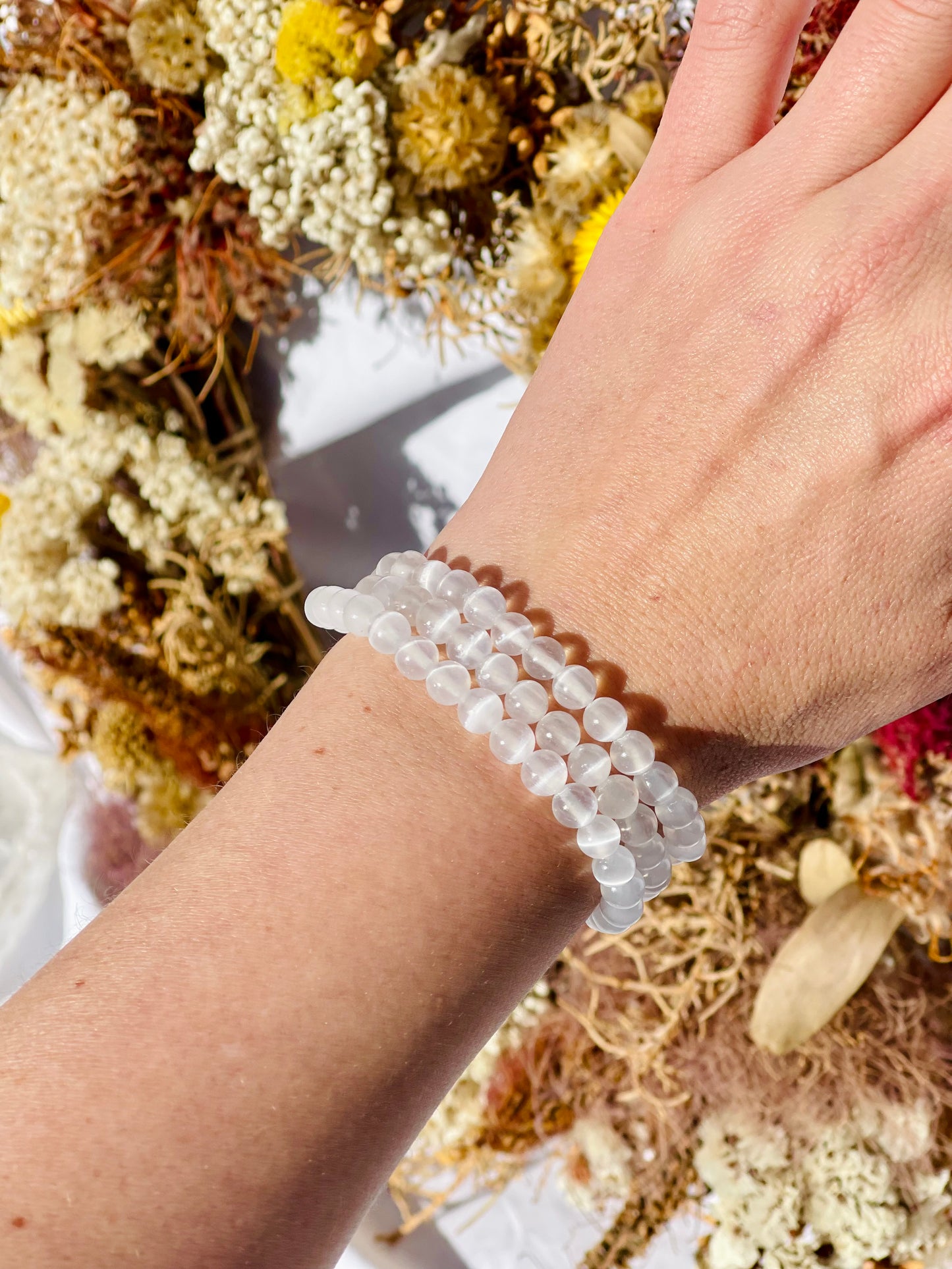 Selenite Wrap Bracelet