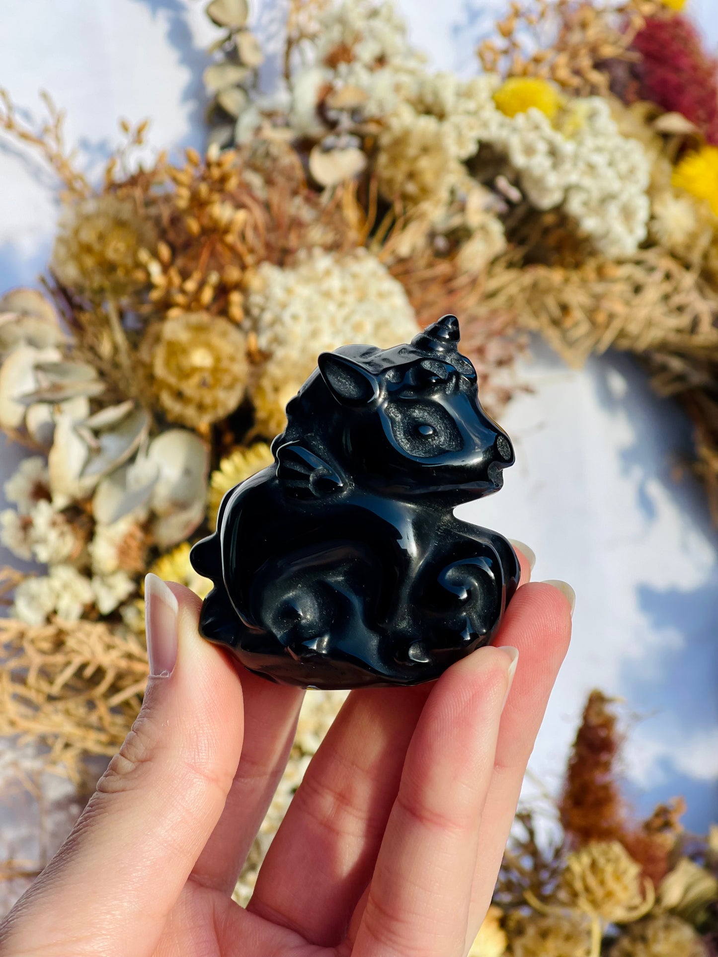 Black Obsidian Unicorn