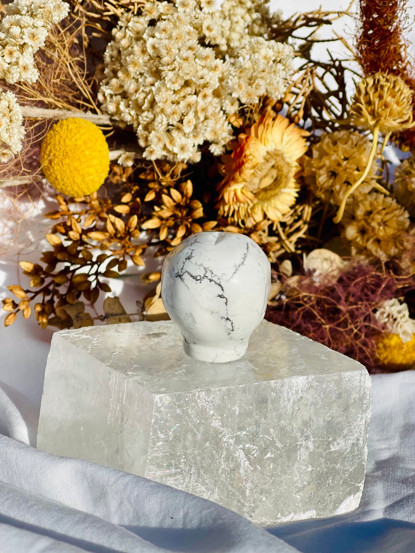 Howlite Alien Head