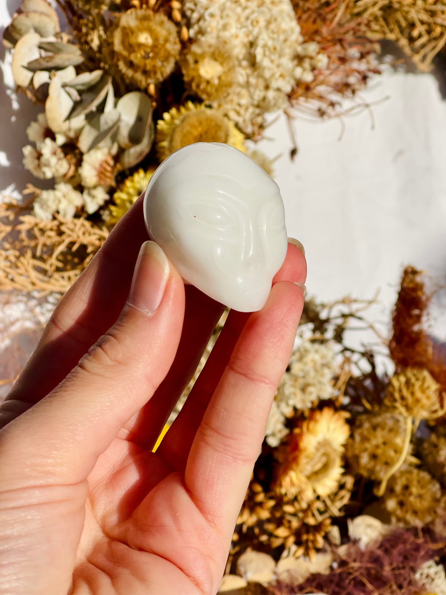White Jade Alien head