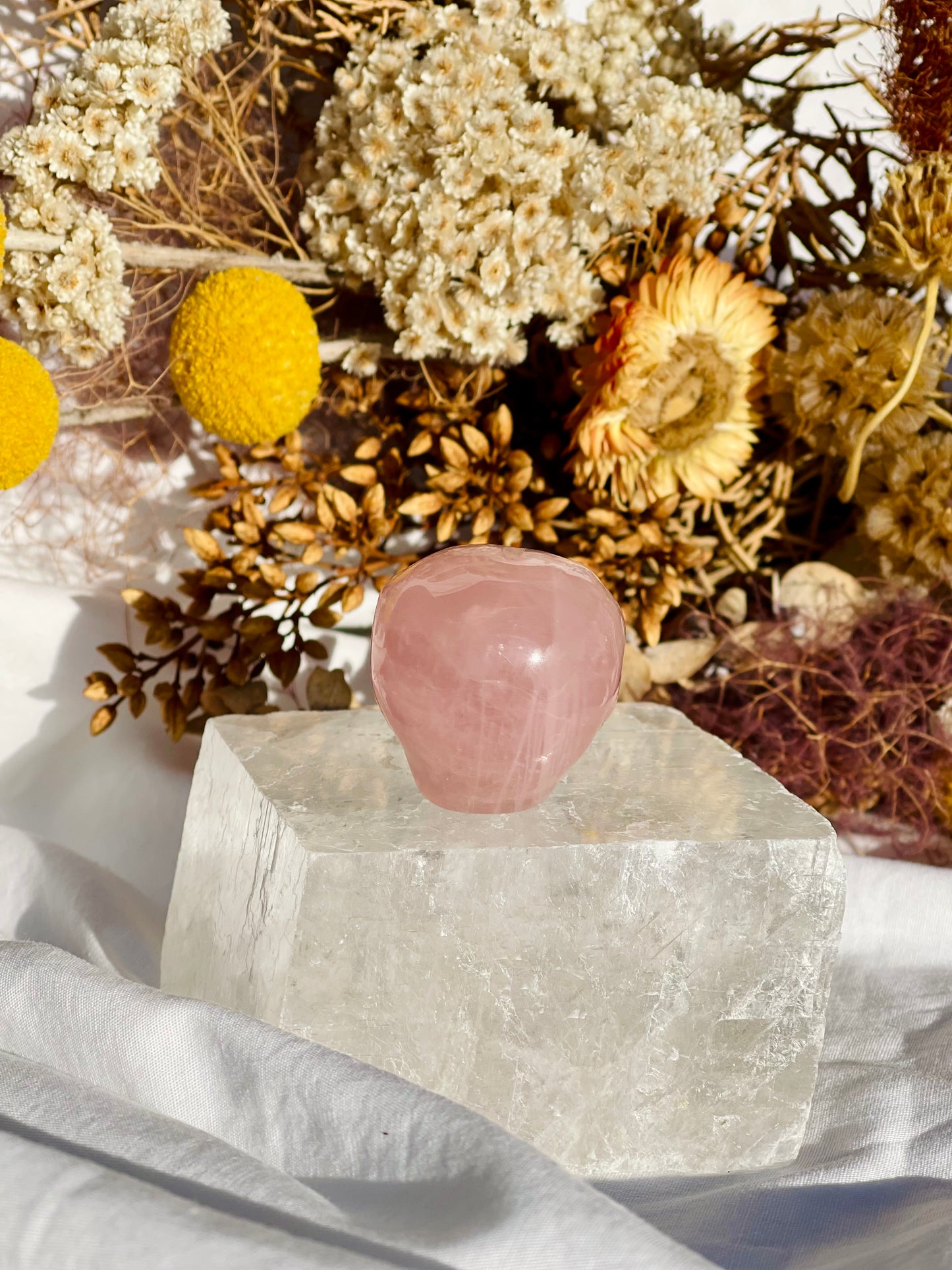 Rose Quartz Alien Head
