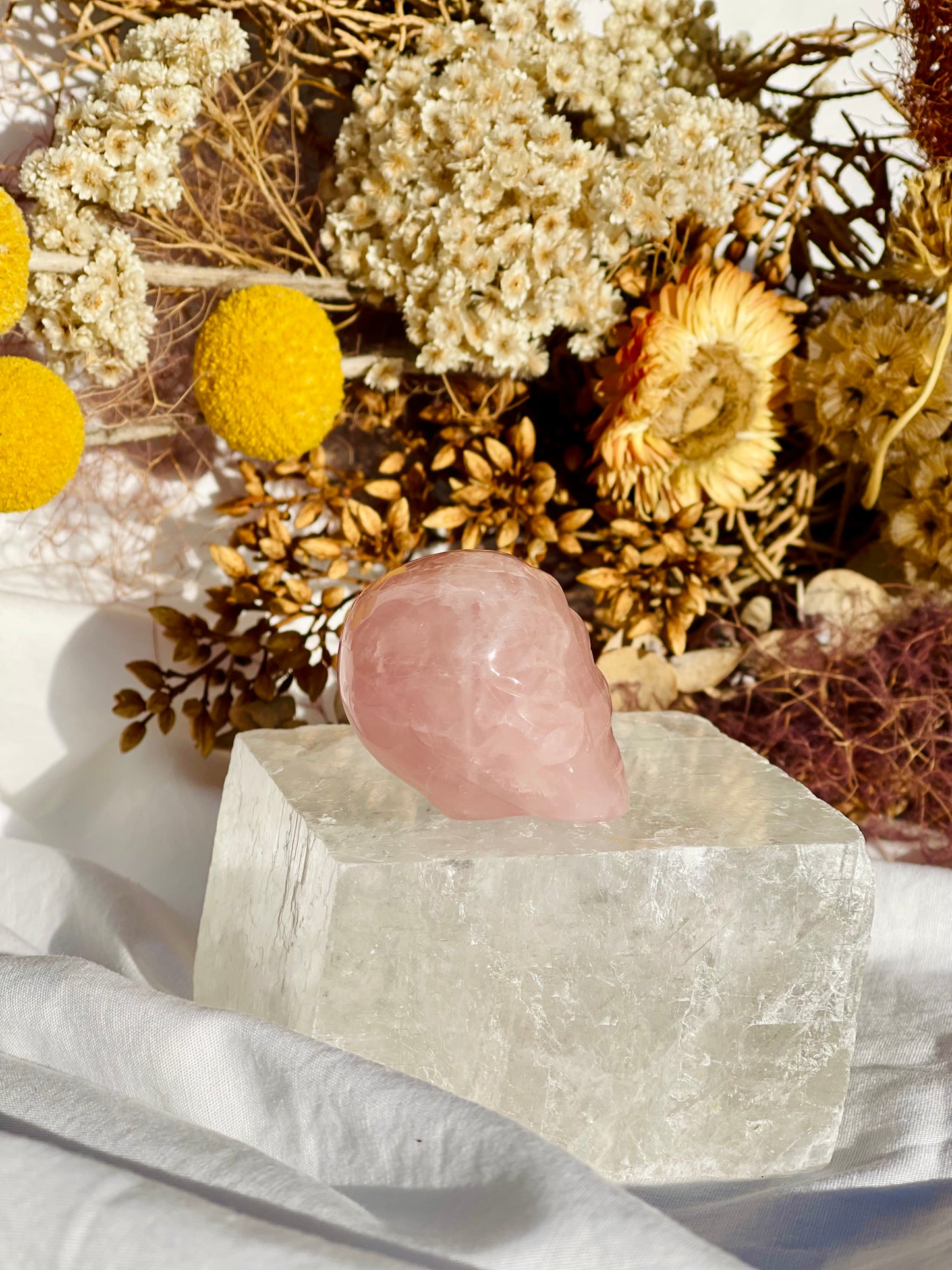 Rose Quartz Alien Head