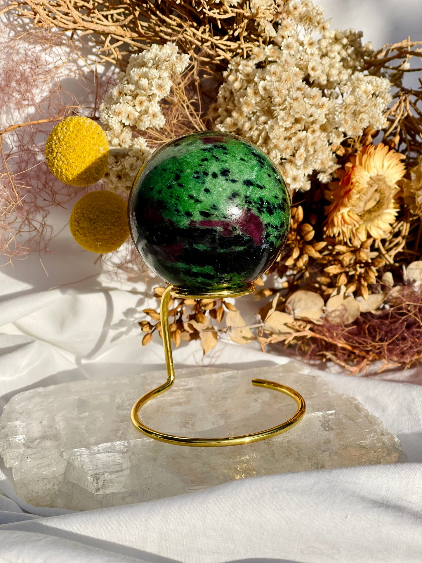 Ruby Zoisite Sphere