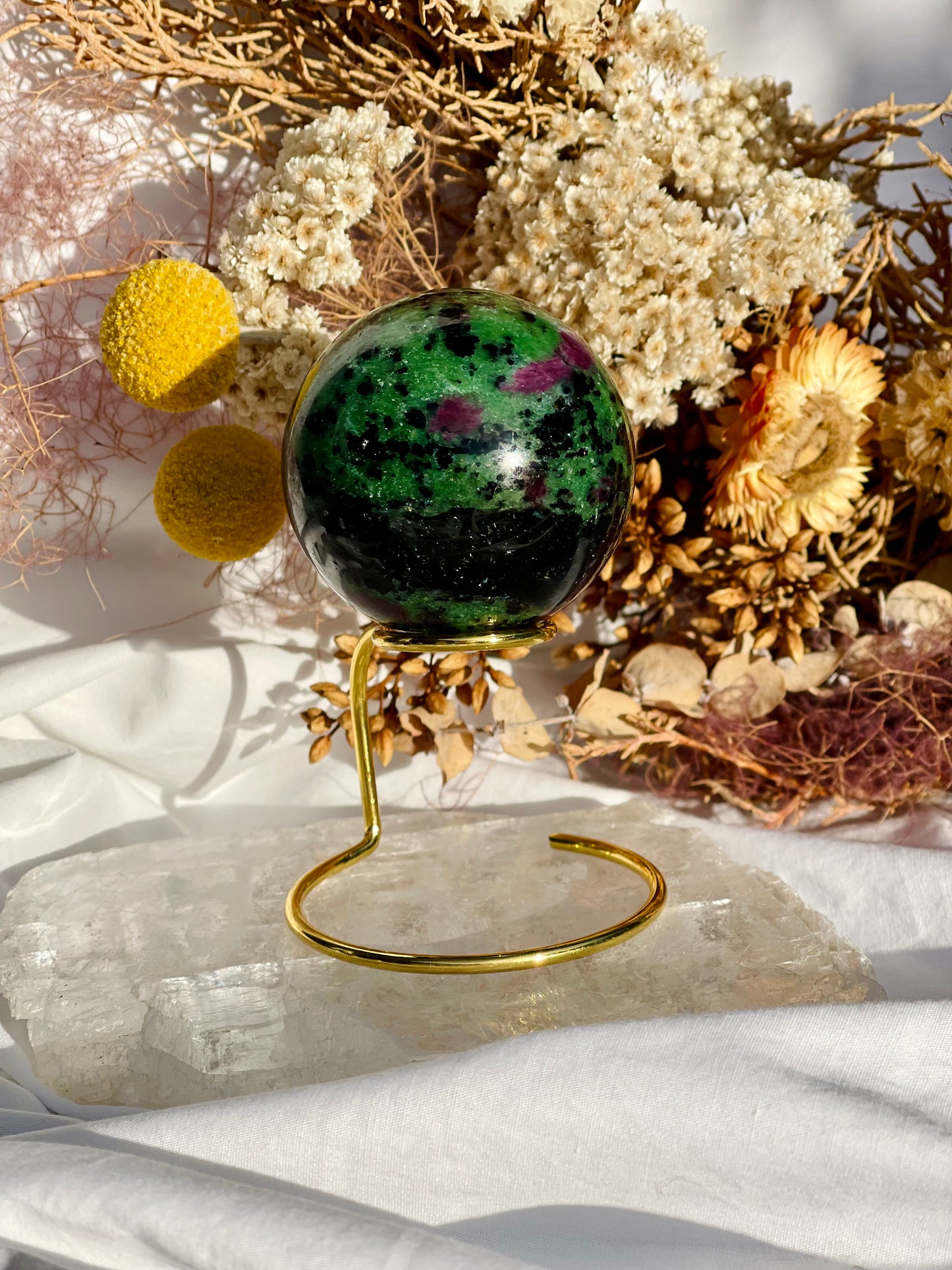 Ruby Zoisite Sphere