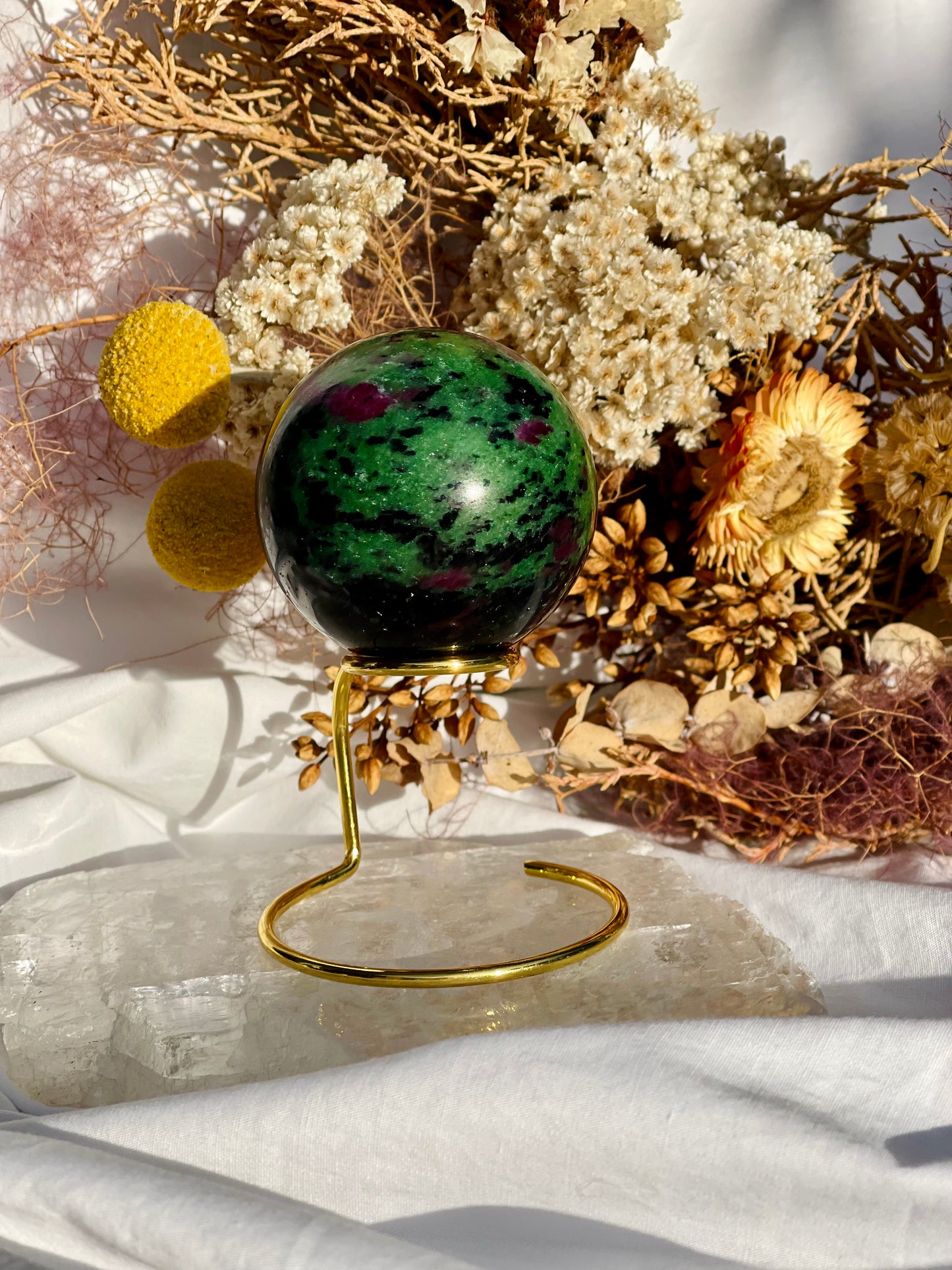 Ruby Zoisite Sphere