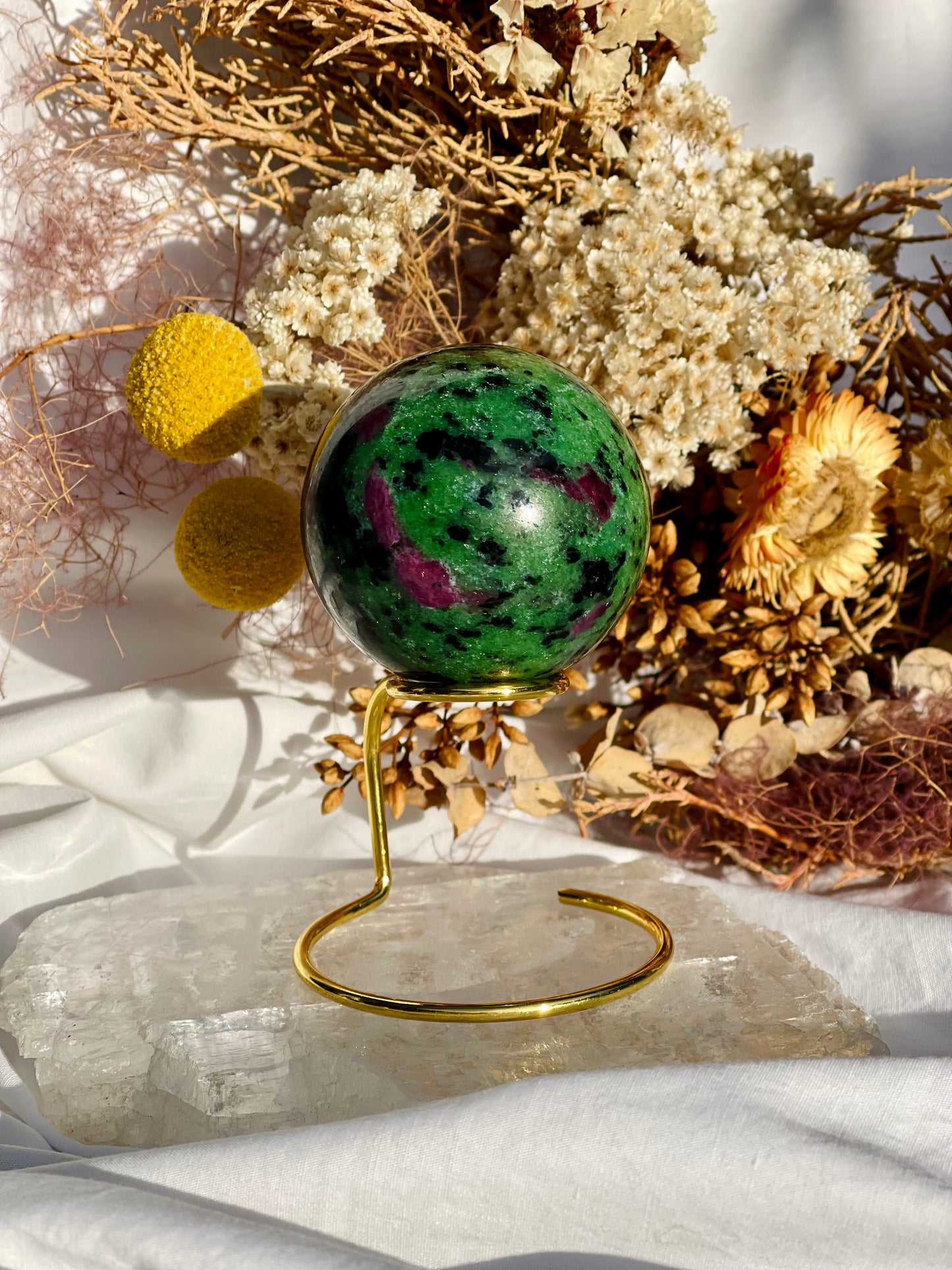 Ruby Zoisite Sphere