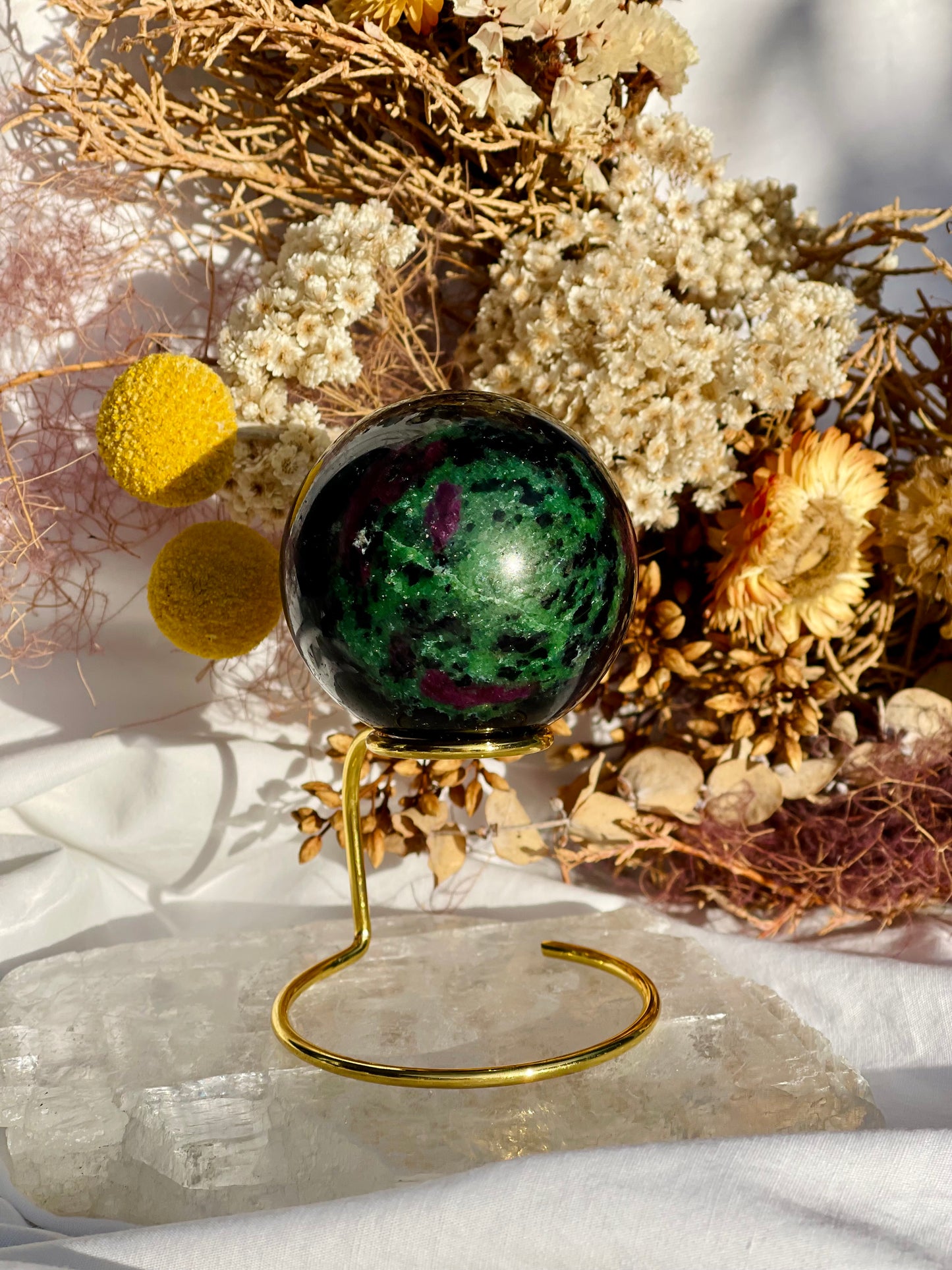 Ruby Zoisite Sphere