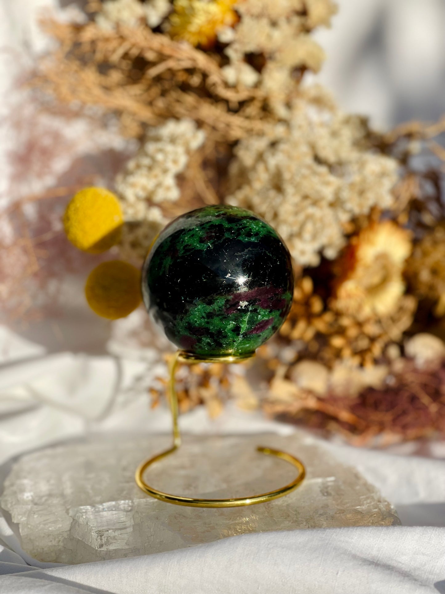 Ruby Zoisite Sphere