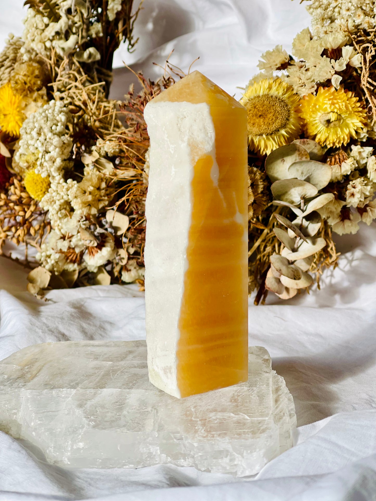 Yellow Calcite Point