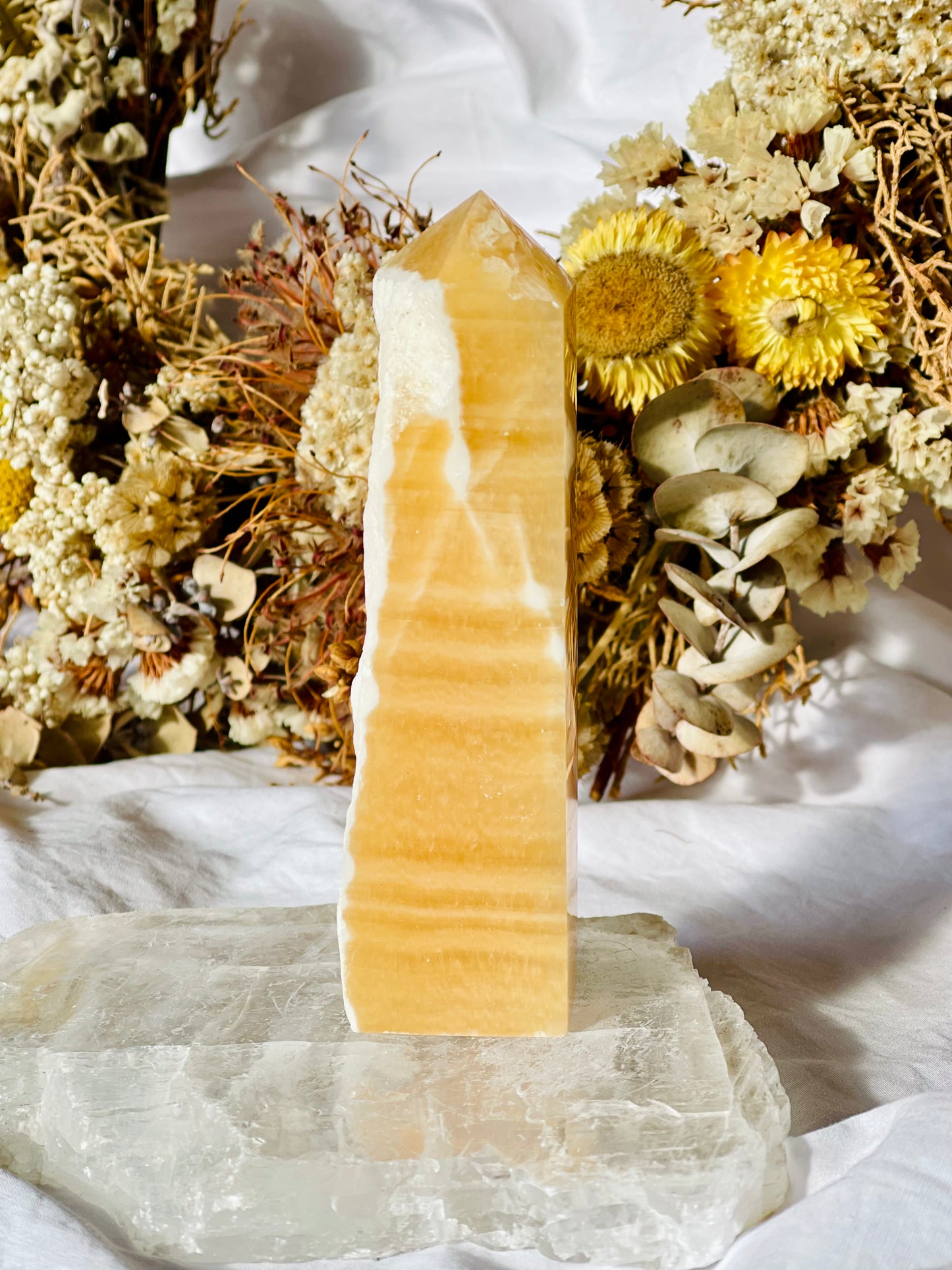 Yellow Calcite Point