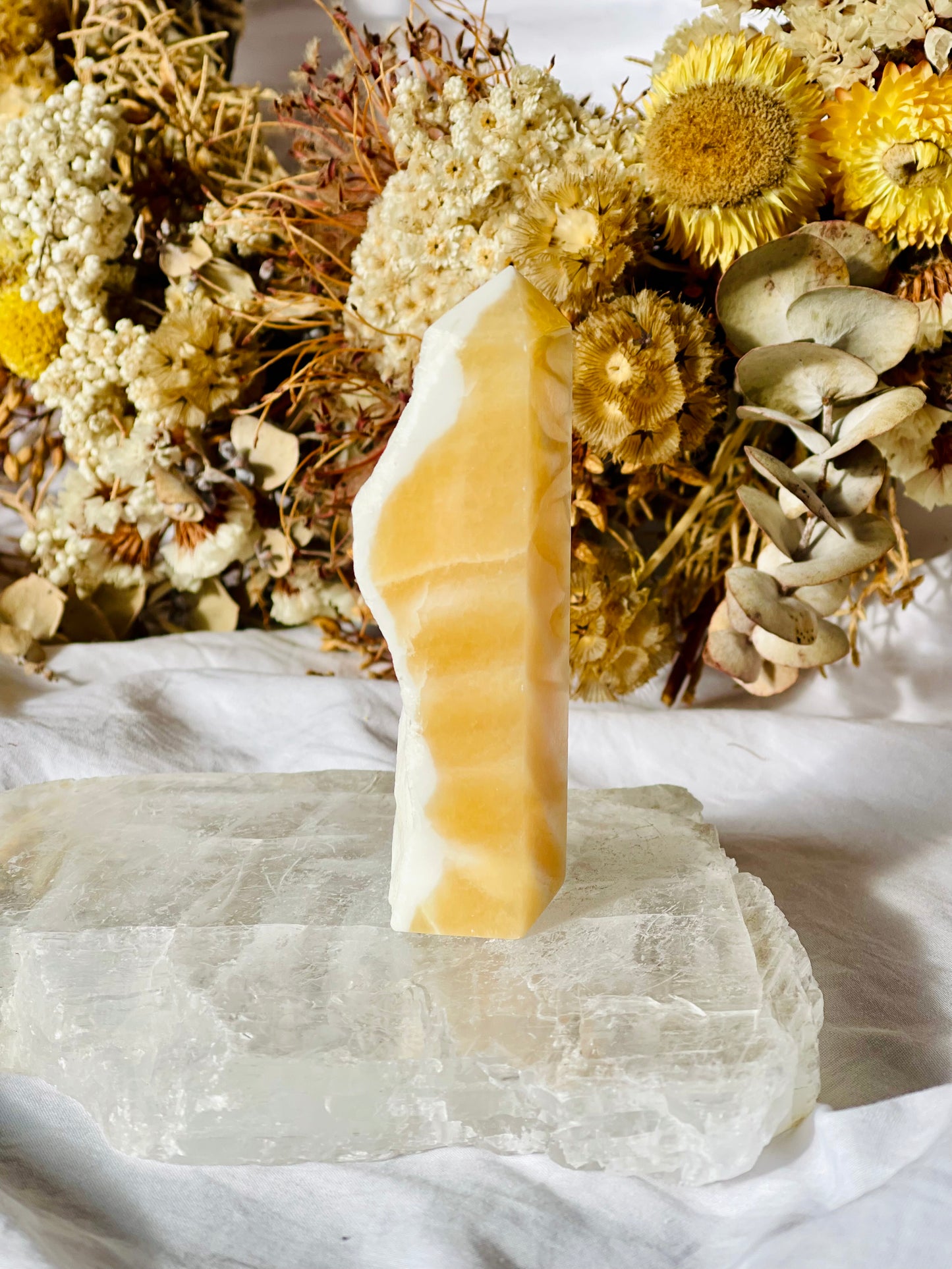 Yellow Calcite Point