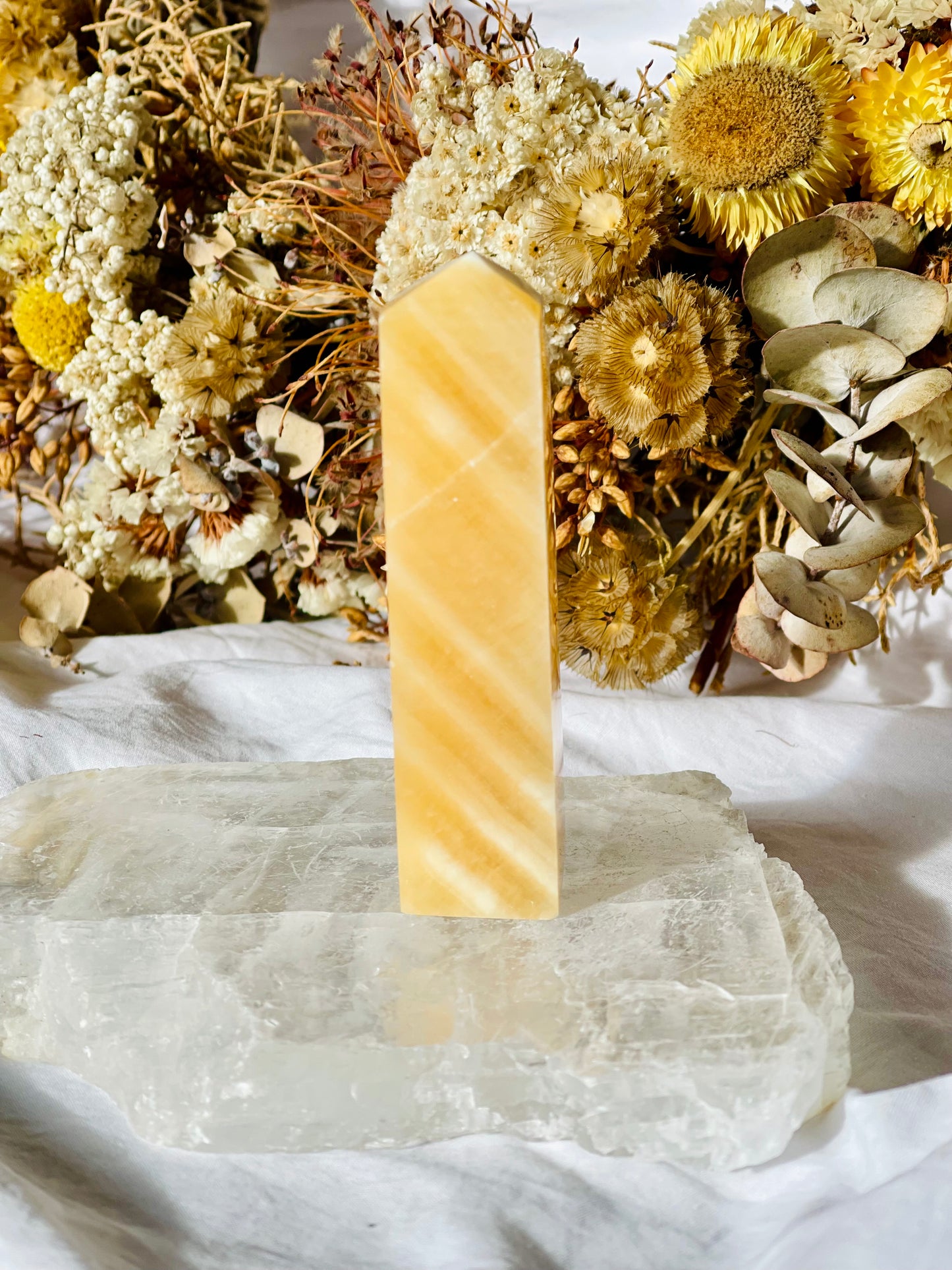 Yellow Calcite Point