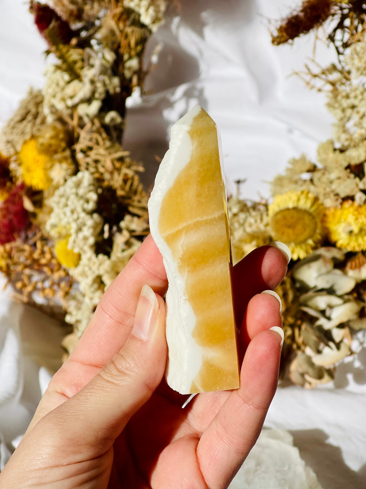 Yellow Calcite Point