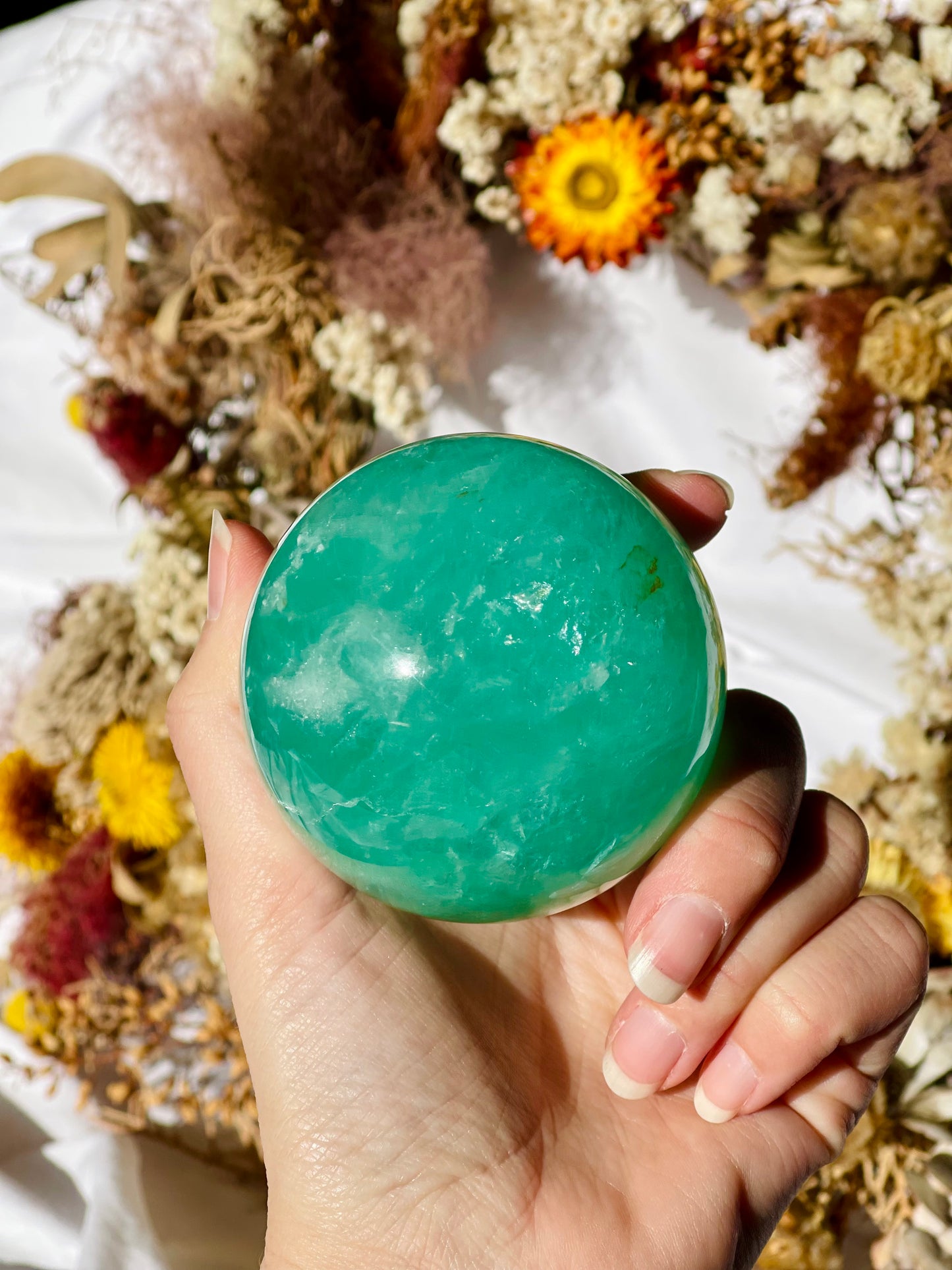 Green Fluorite Sphere G
