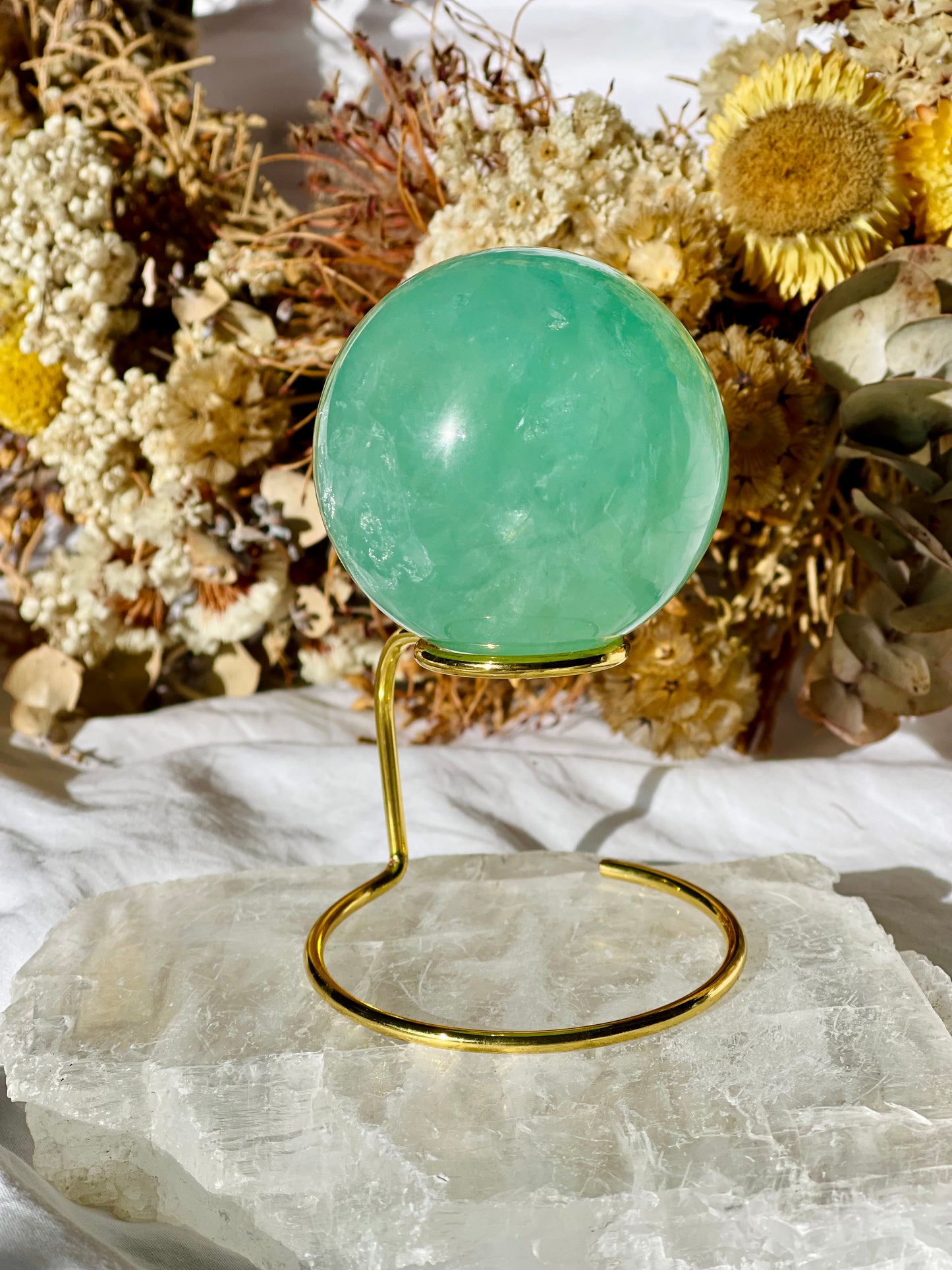 Green Fluorite Sphere F