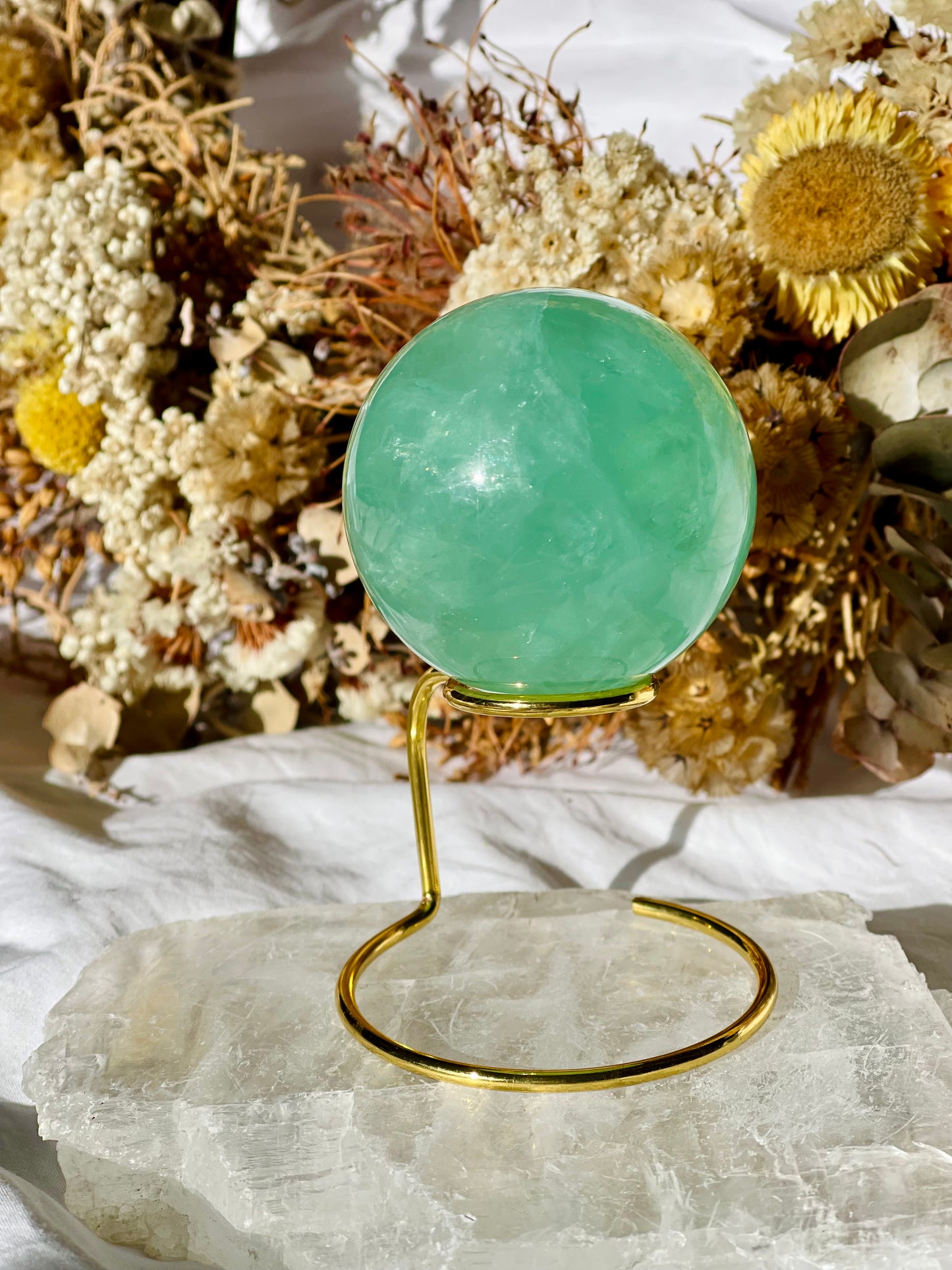 Green Fluorite Sphere F