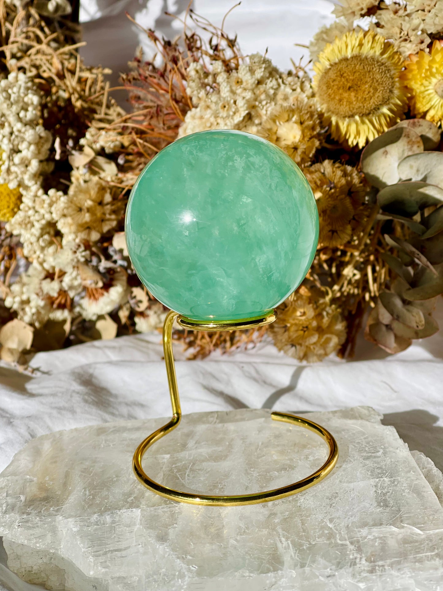 Green Fluorite Sphere F