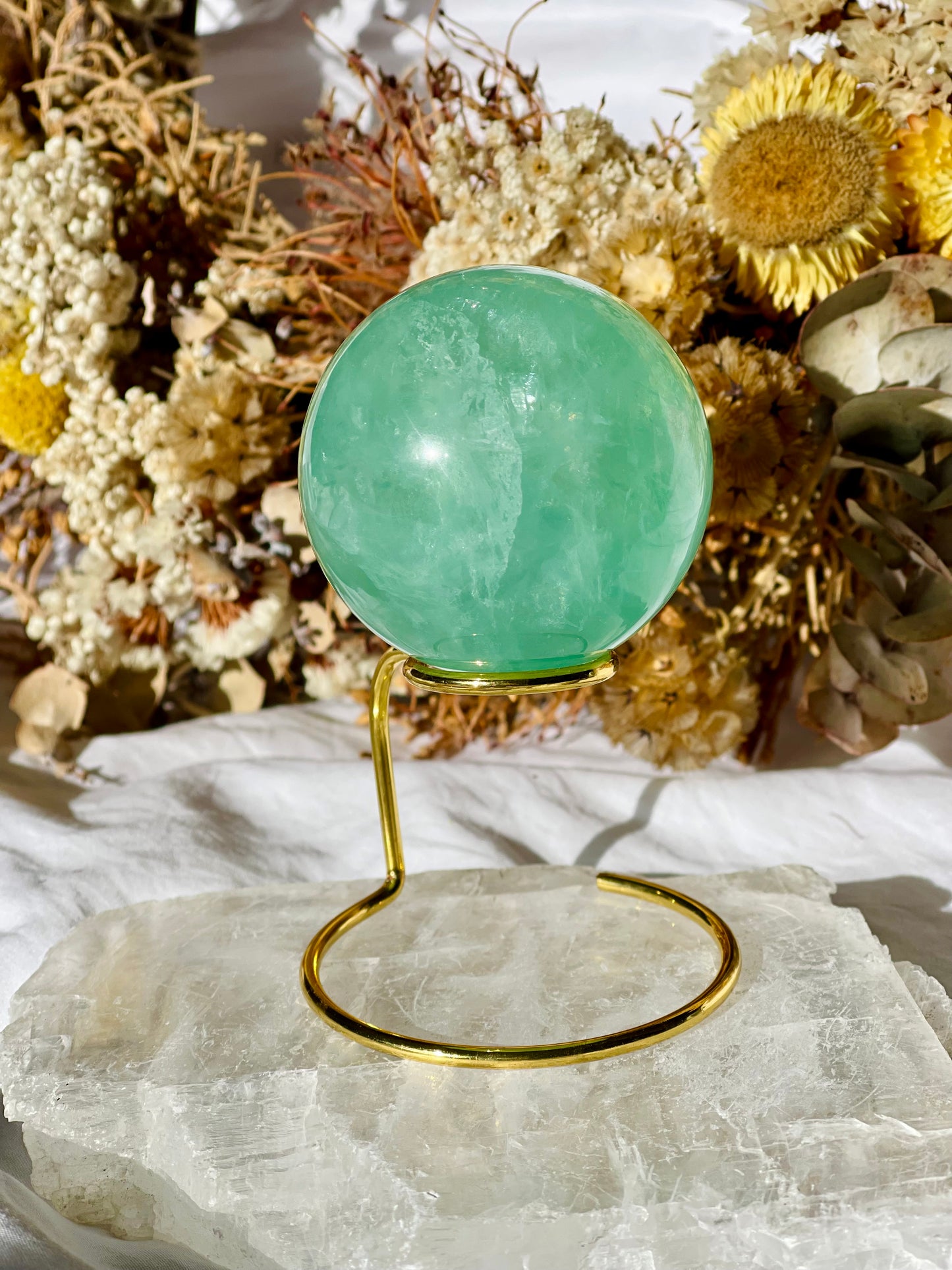 Green Fluorite Sphere F